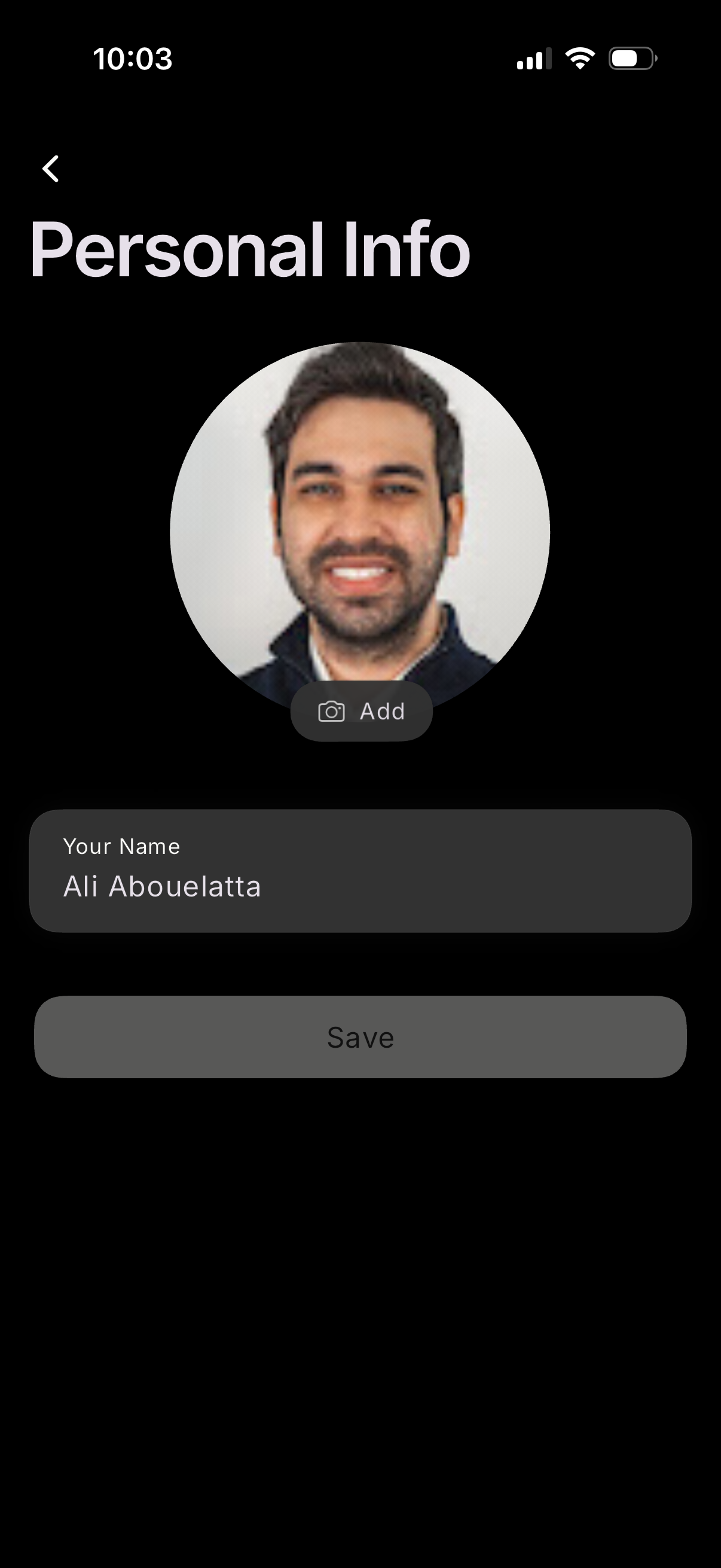 persist edit personal info