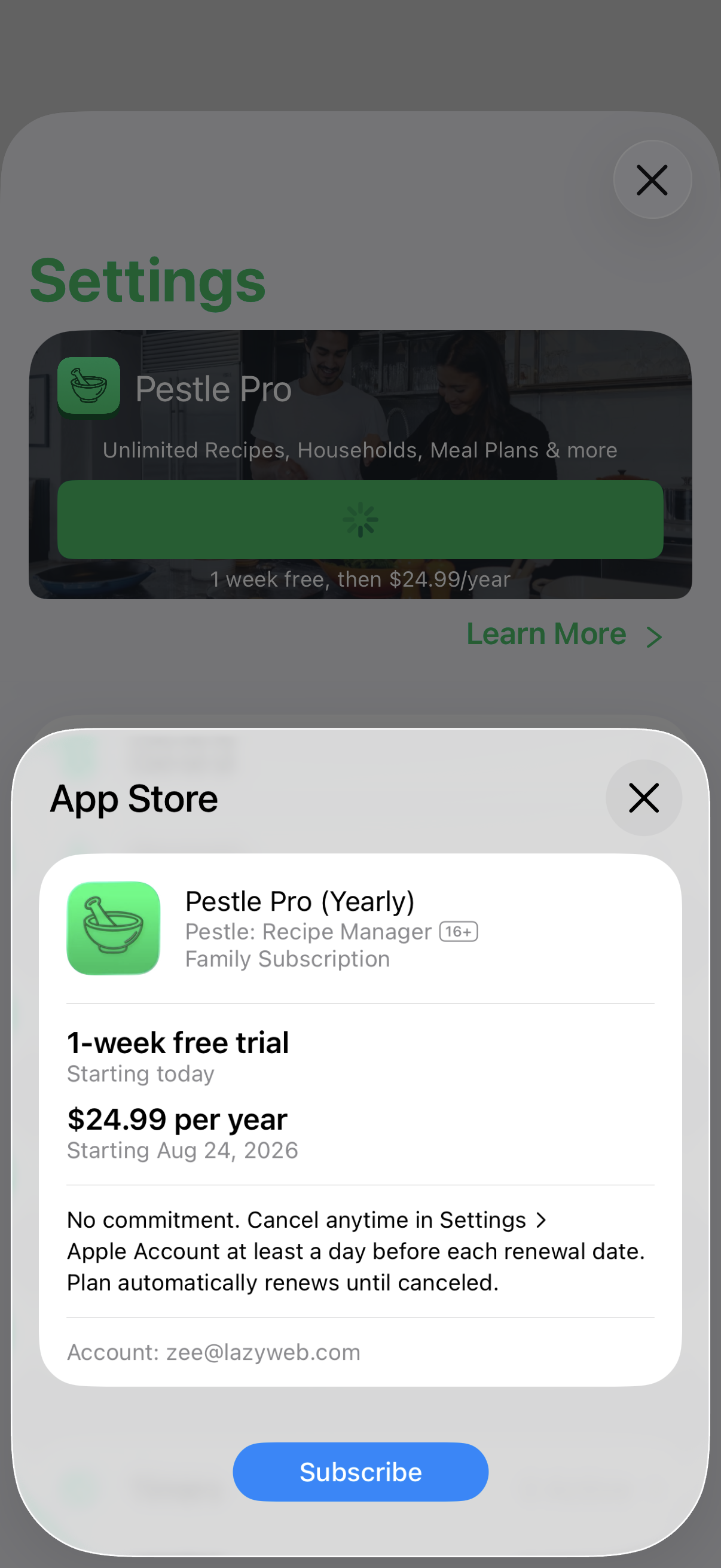 Step 2 of Pestle Settings Paywall
