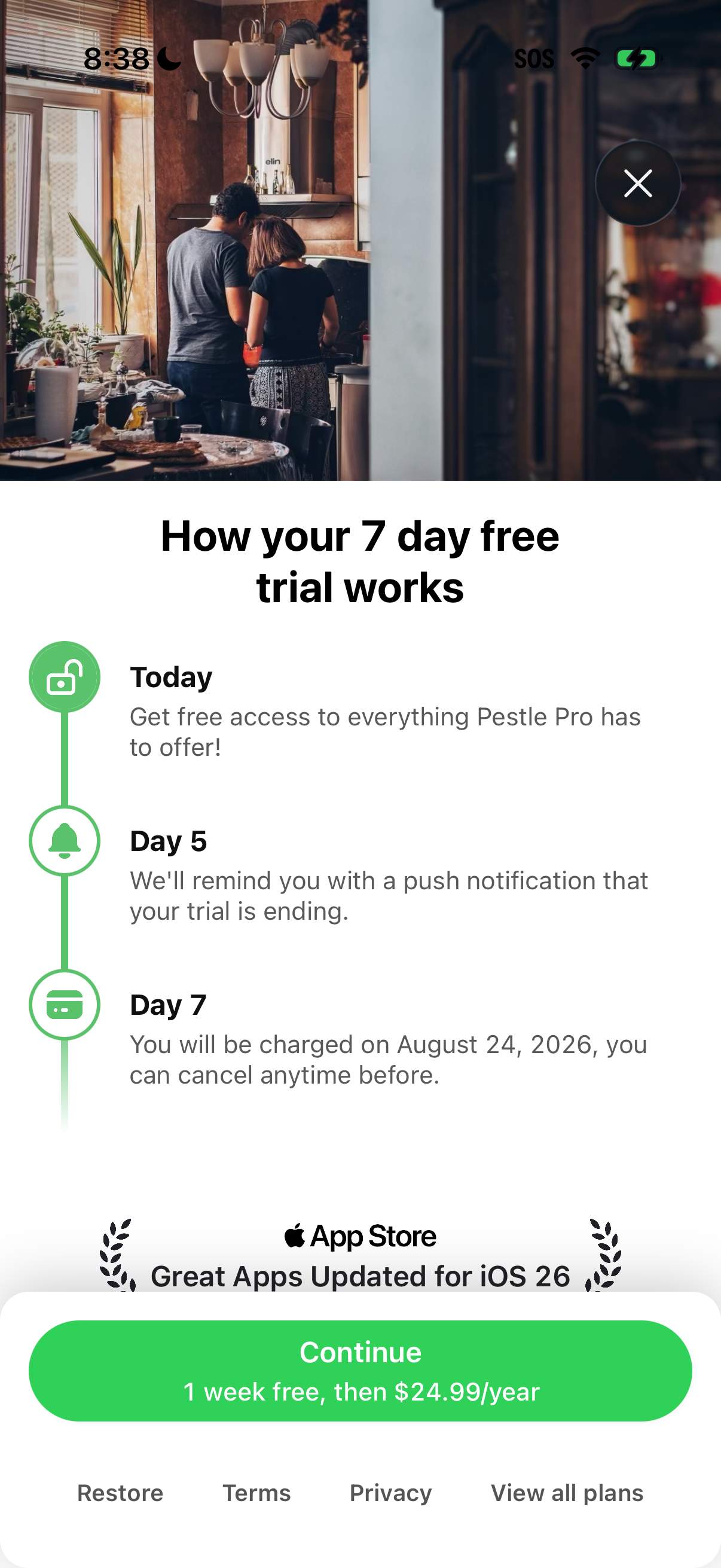 Step 2 of Pestle Onboarding Paywall