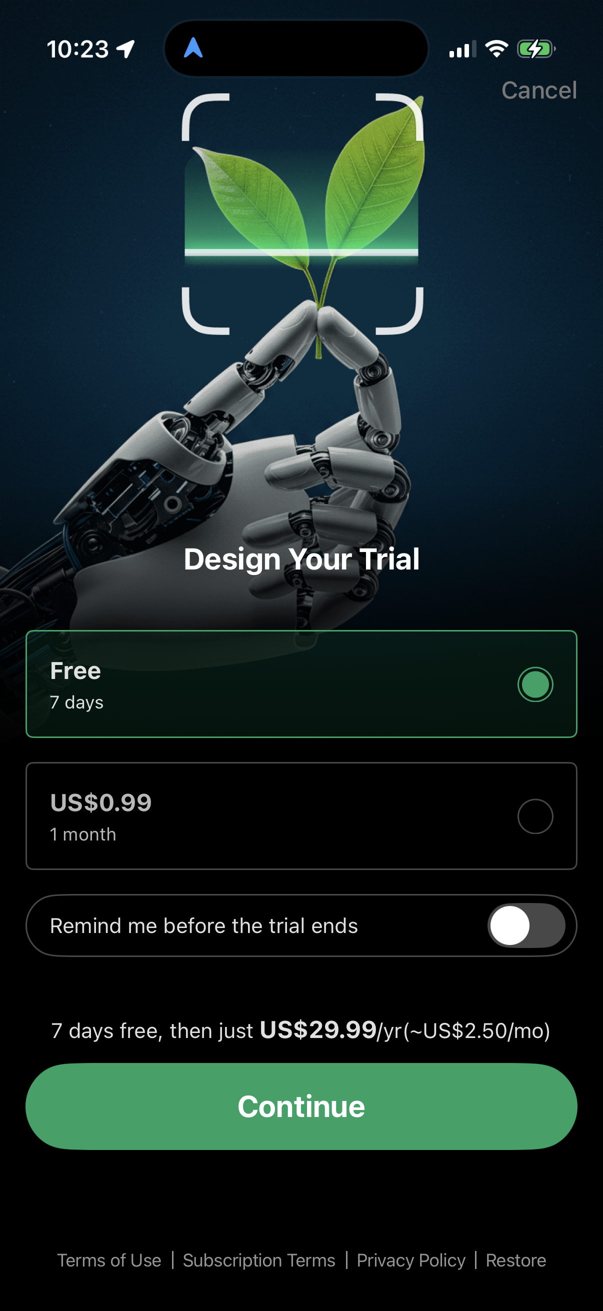 picturethis Paywall