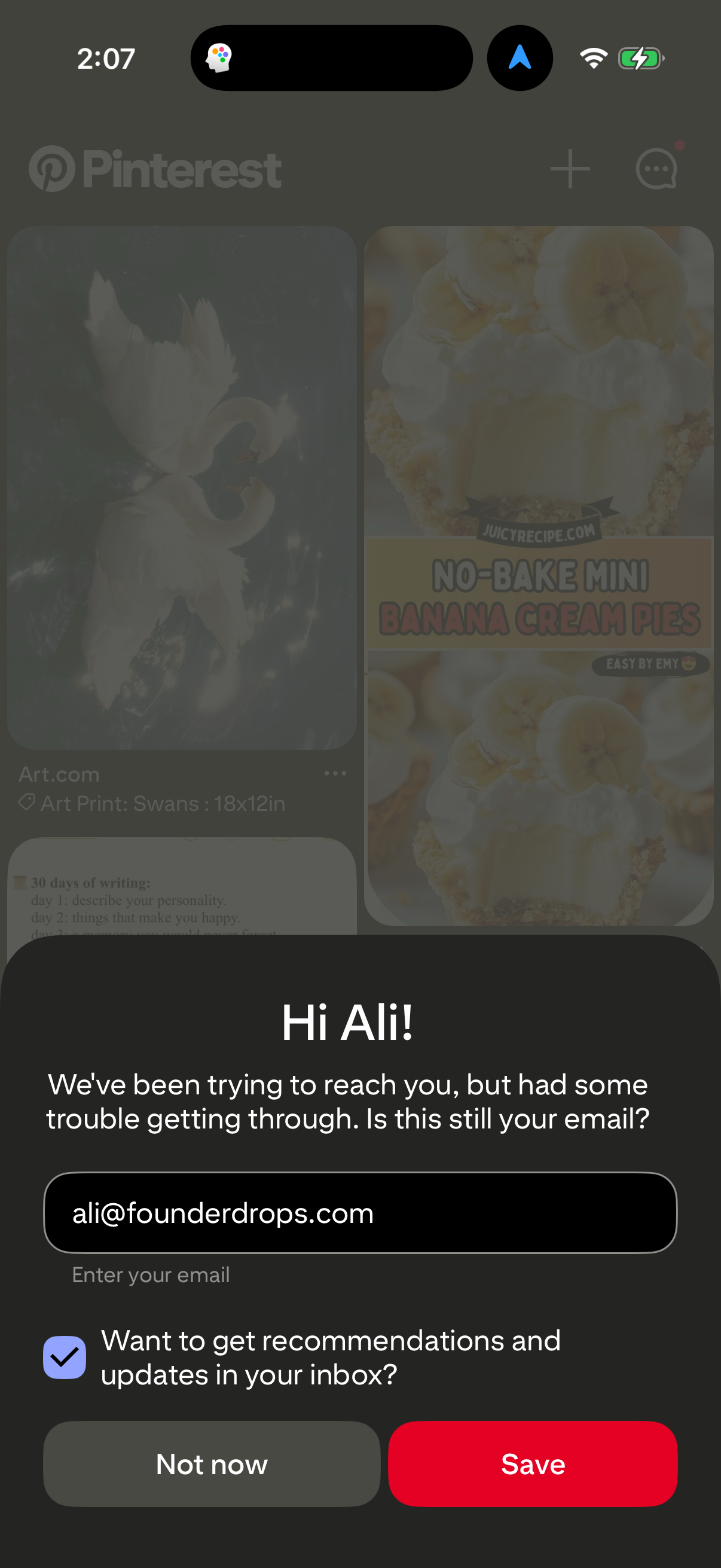 Step 1 of pinterest Main_tabs