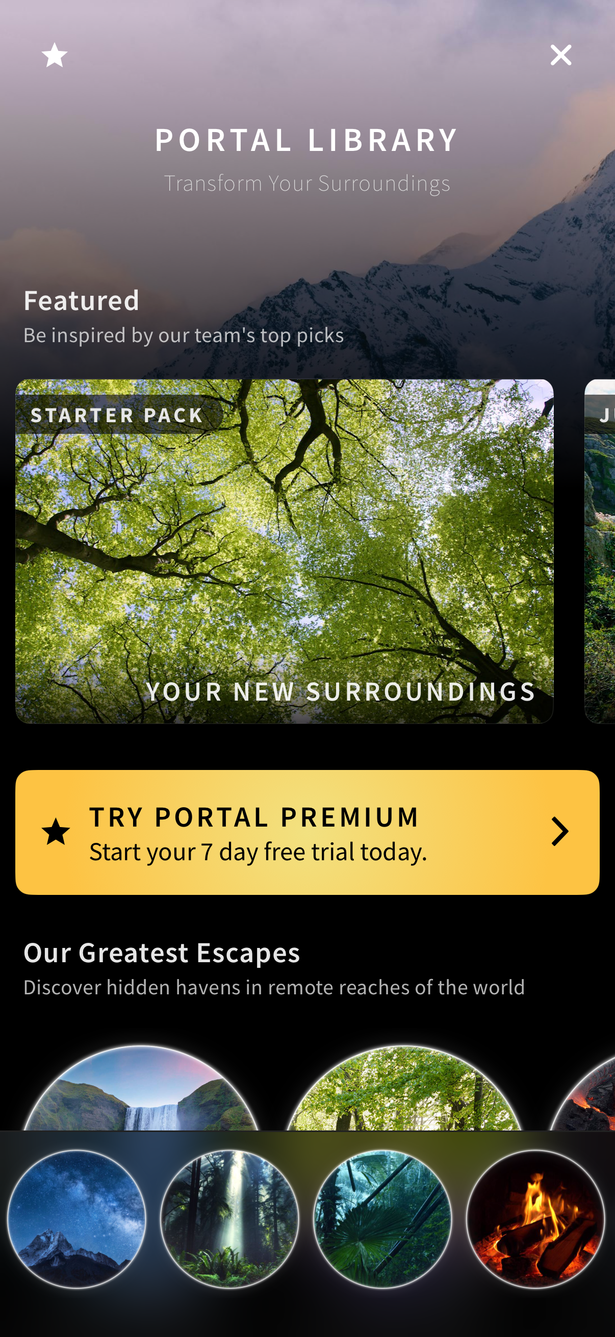 Step 1 of Portal Locked Feature Paywall