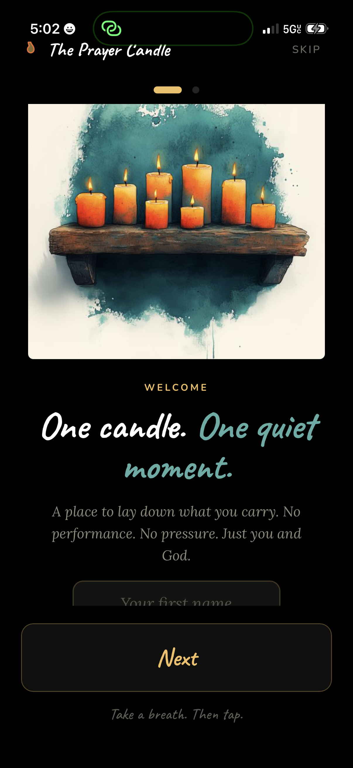 prayer-candle screen