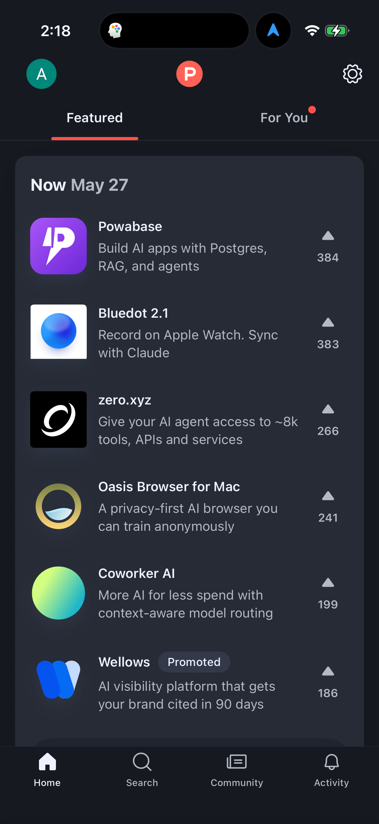 Step 1 of product-hunt Main_tabs