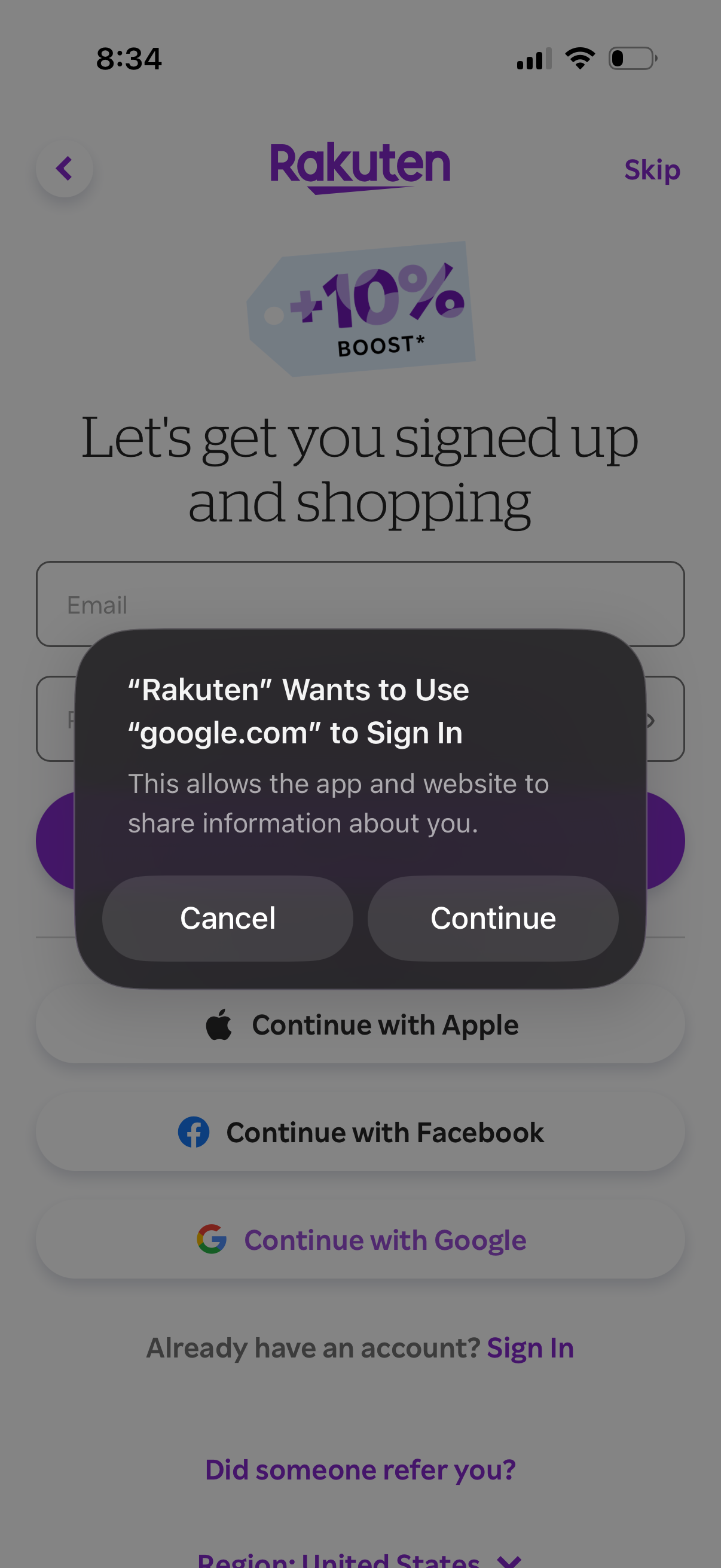rakuten app screenshot 3