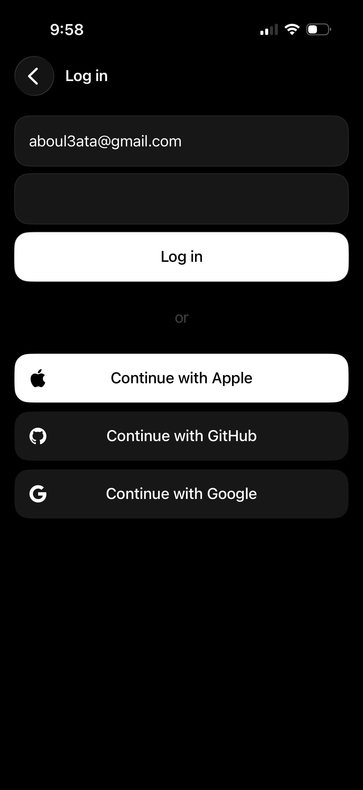 Step 4 of raycast Log in with email