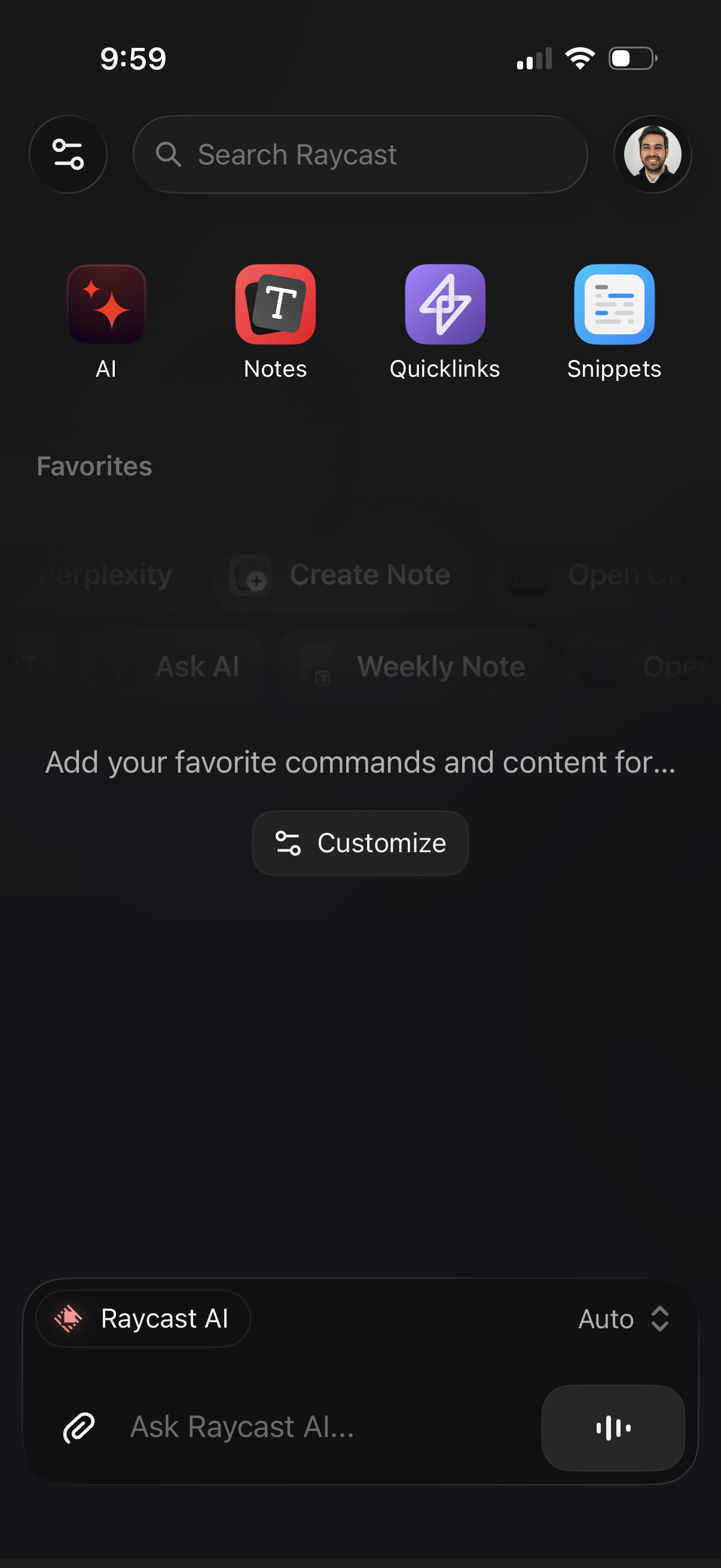 raycast open settings