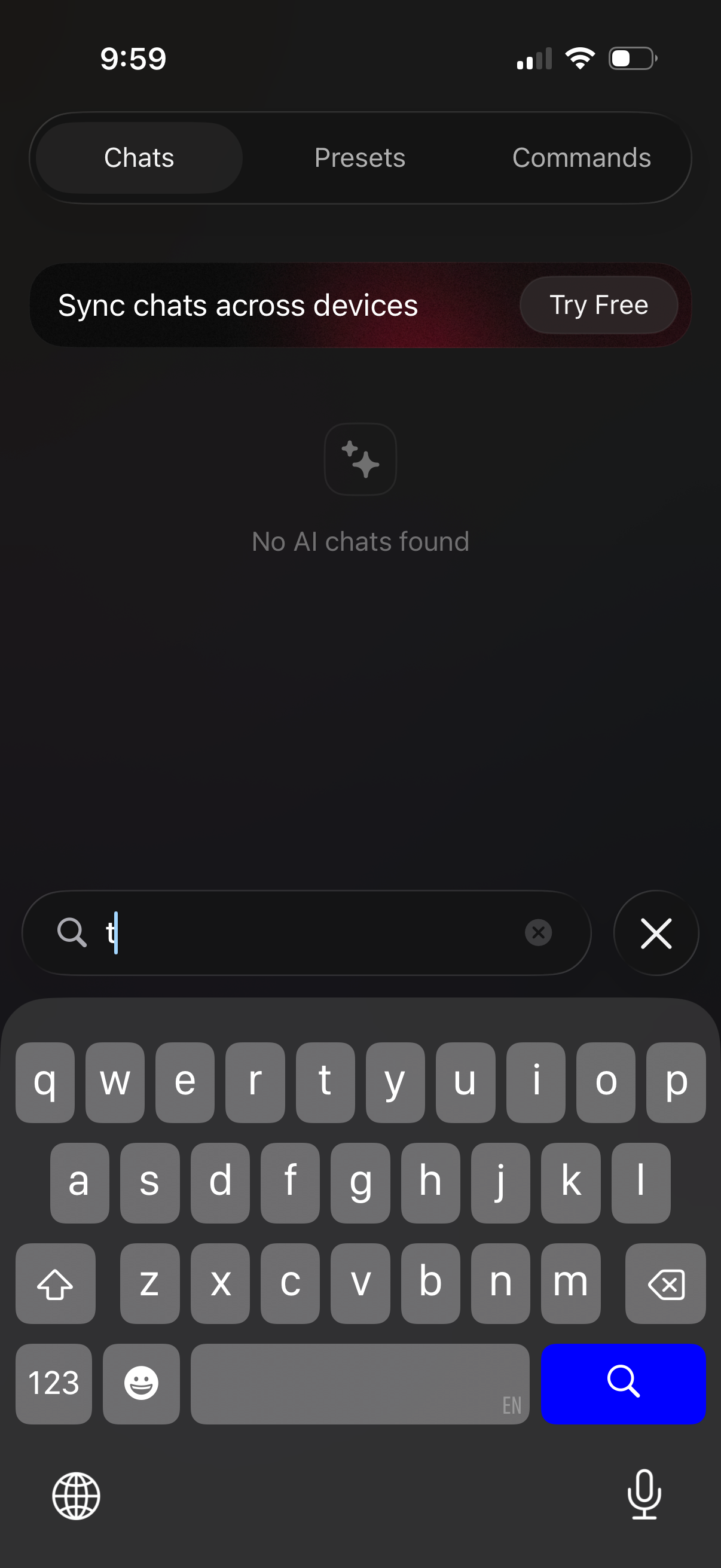 raycast search ai chats