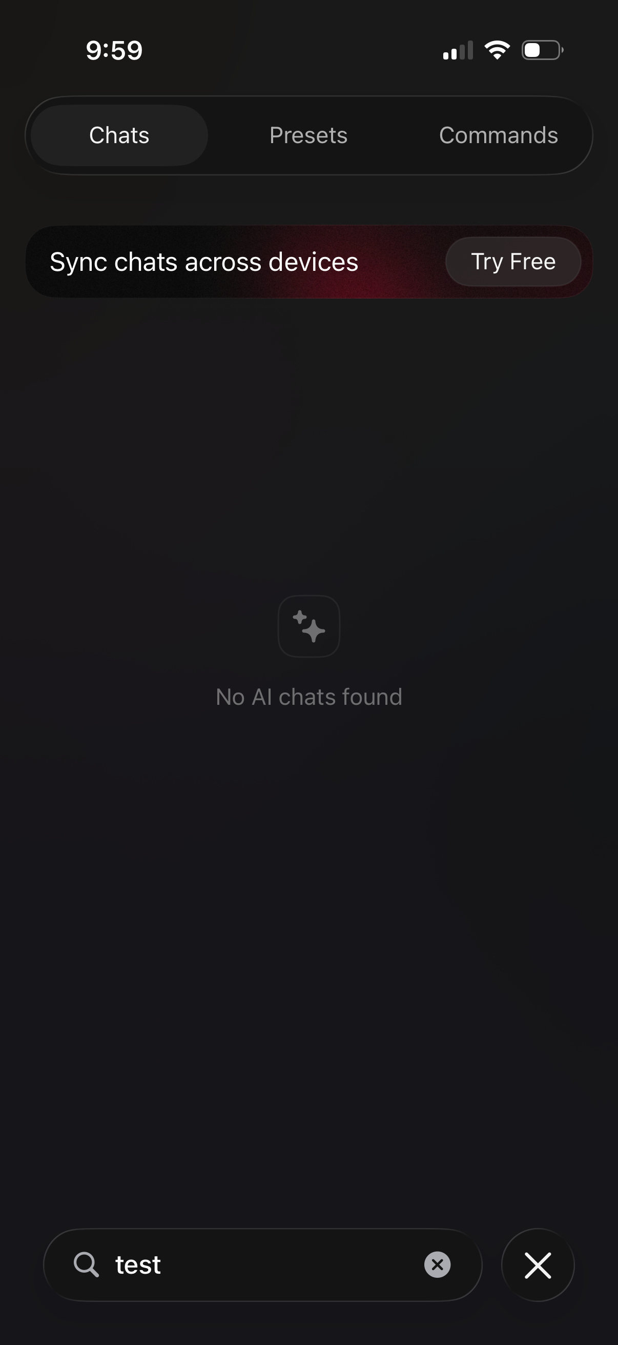 Step 4 of raycast Search ai chats