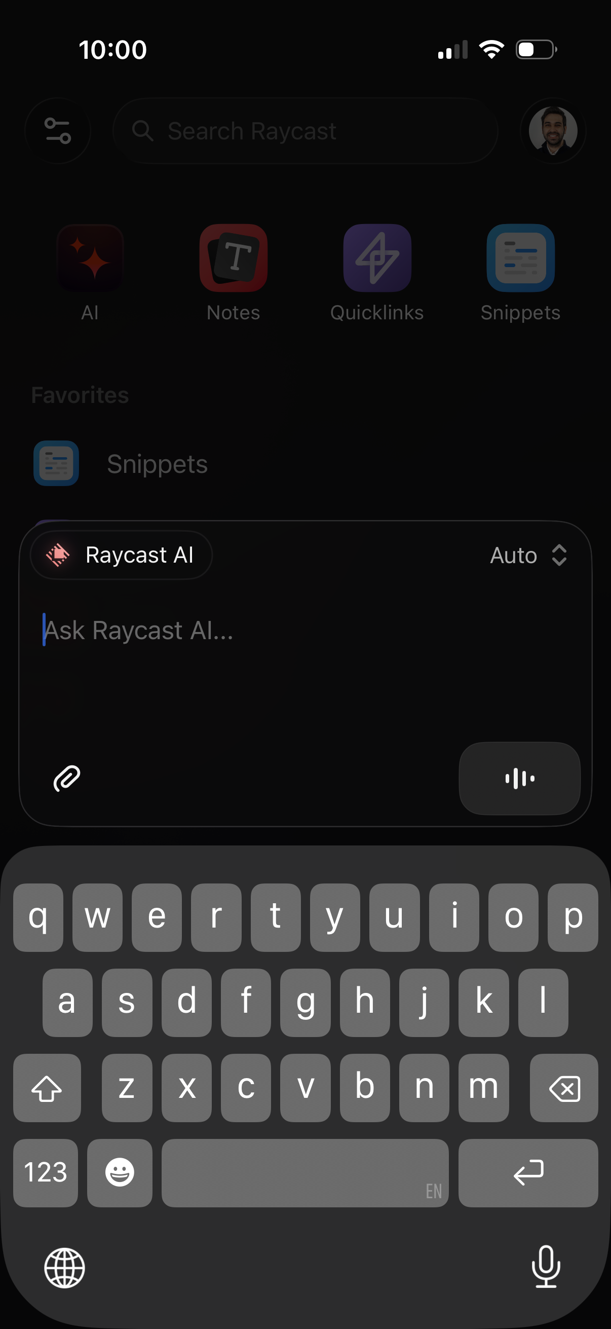 raycast ask ai and switch