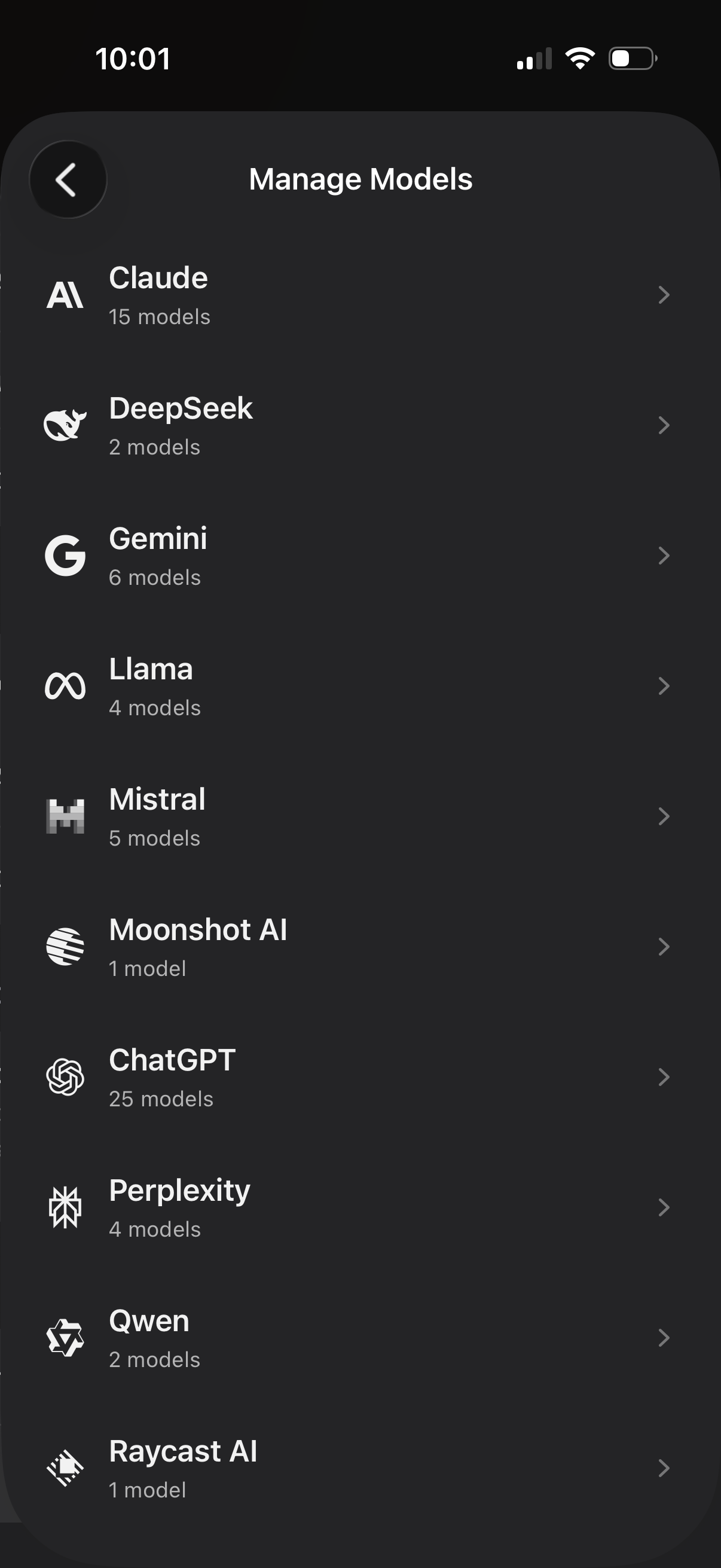 raycast manage ai models