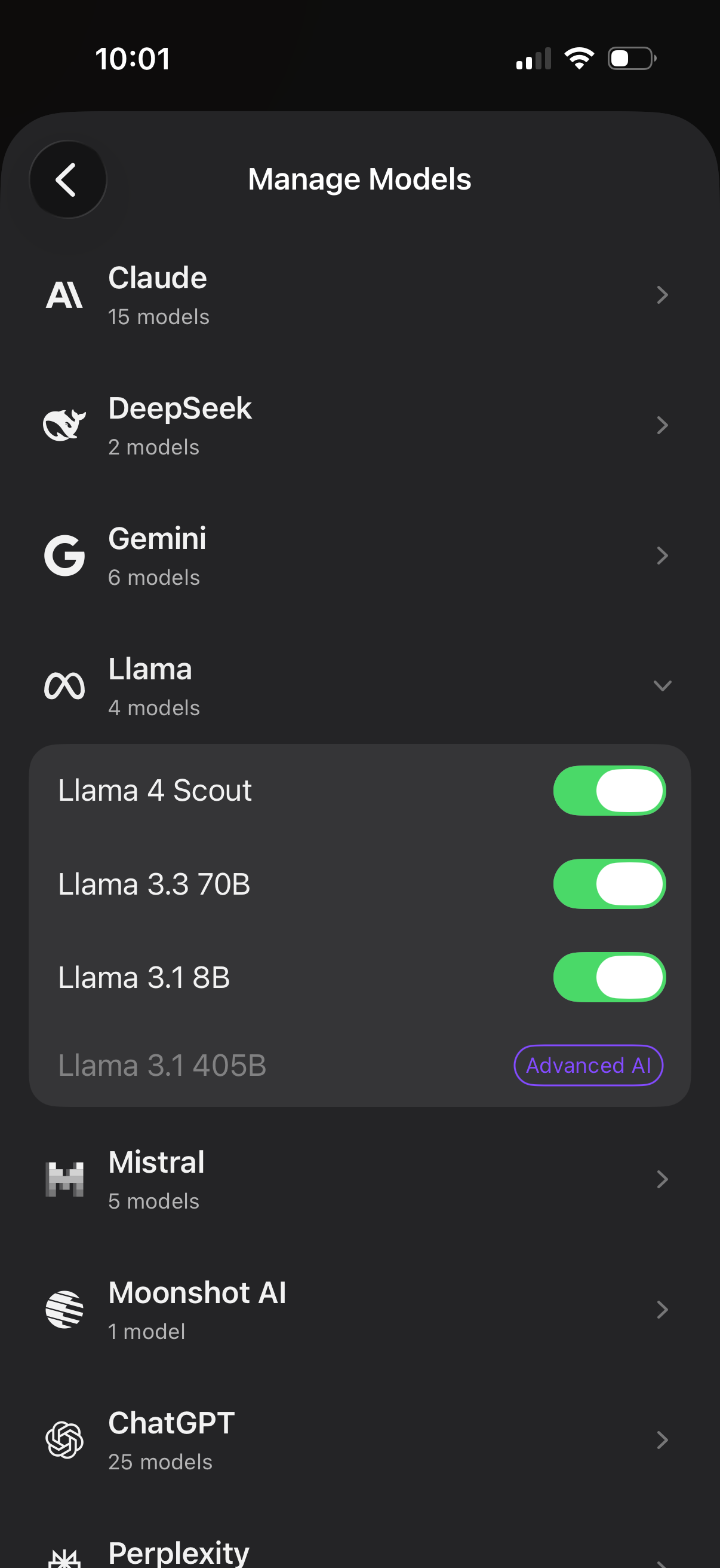 Step 5 of raycast Manage ai models