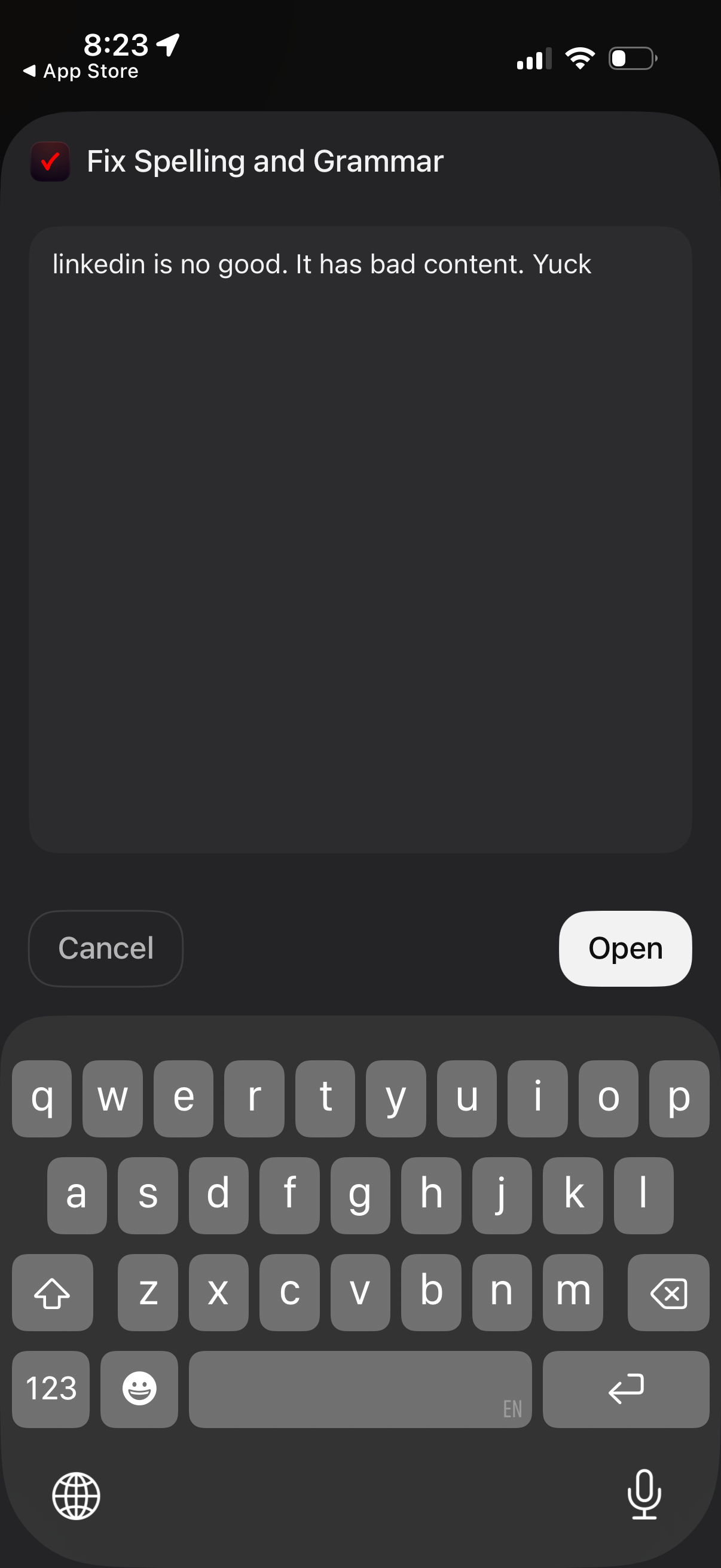 Raycast Commands (fix spelling)
