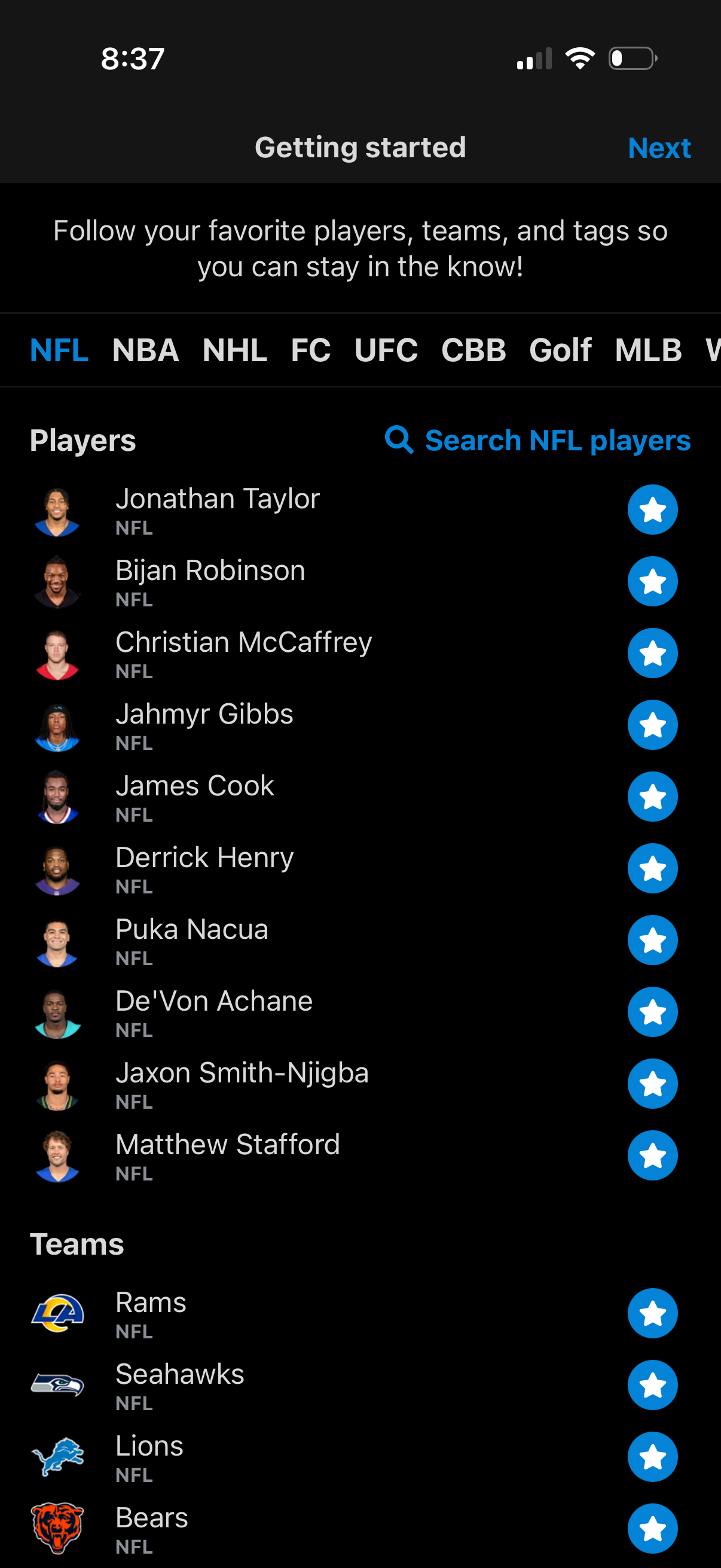 real-sports app screenshot 4