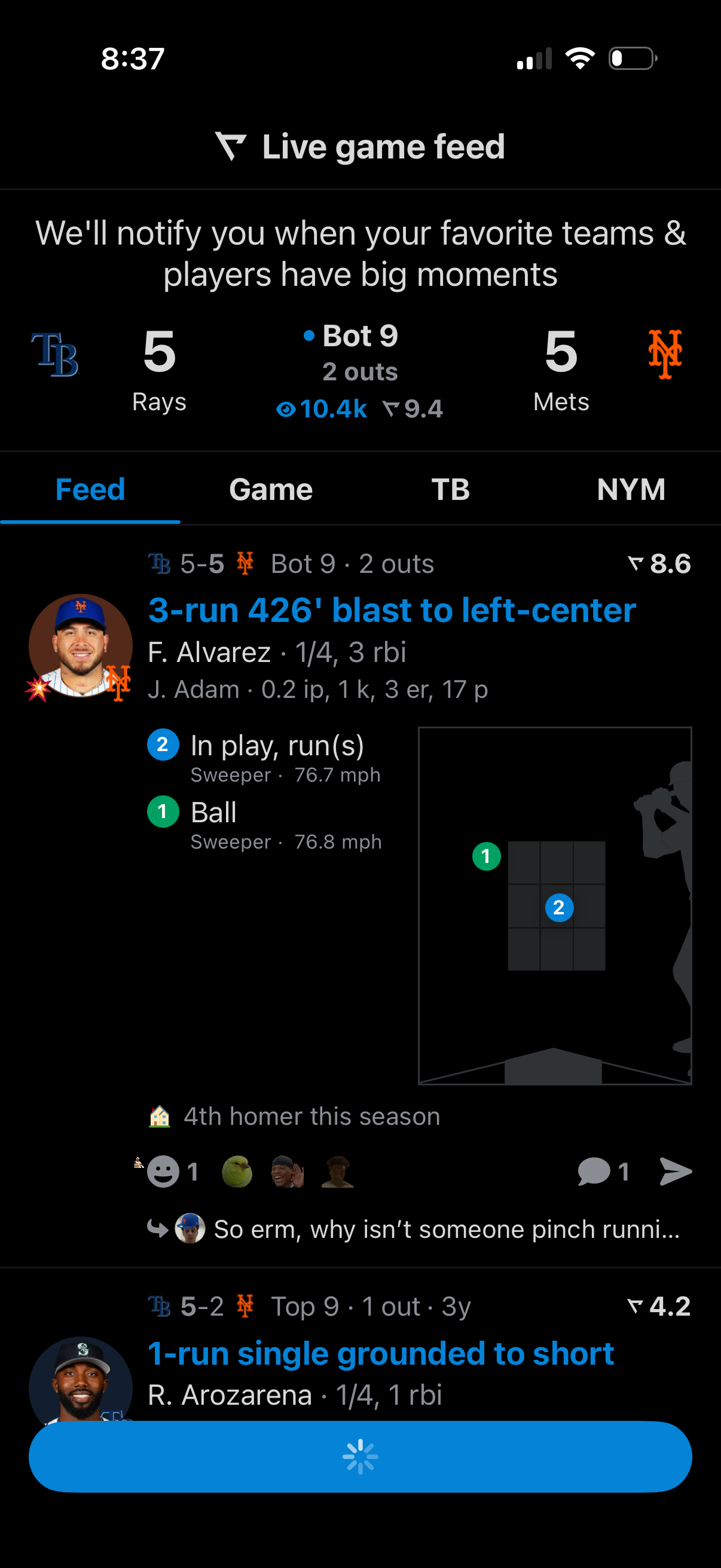 real-sports app screenshot 2