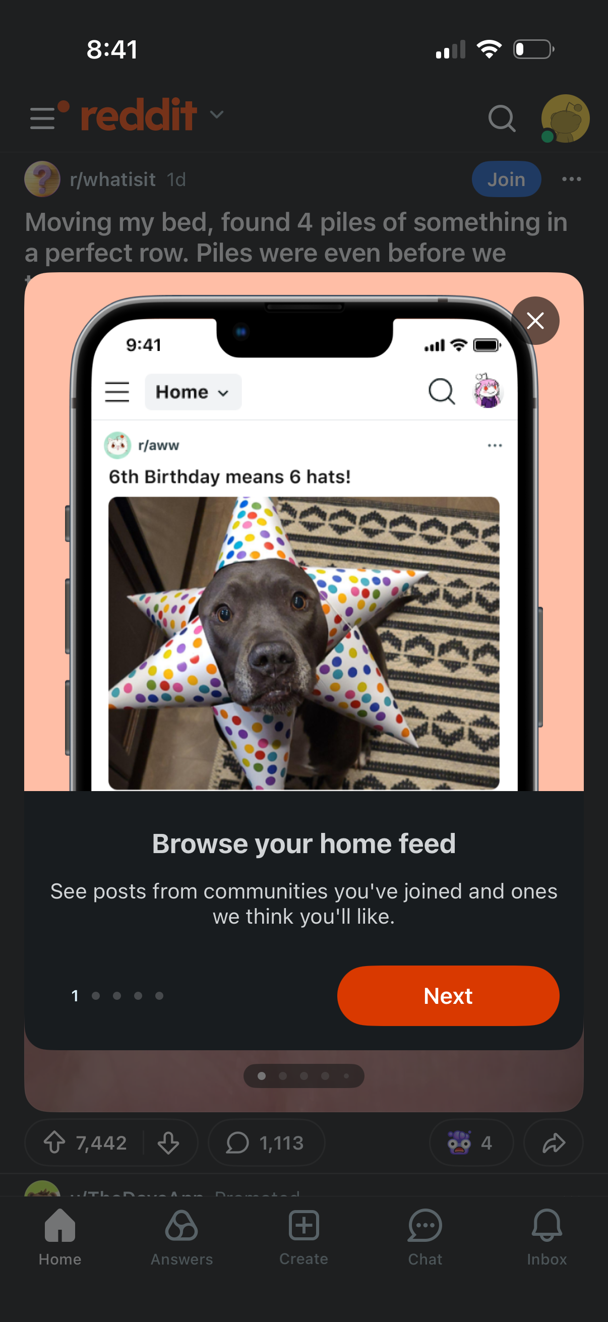 reddit app screenshot 1