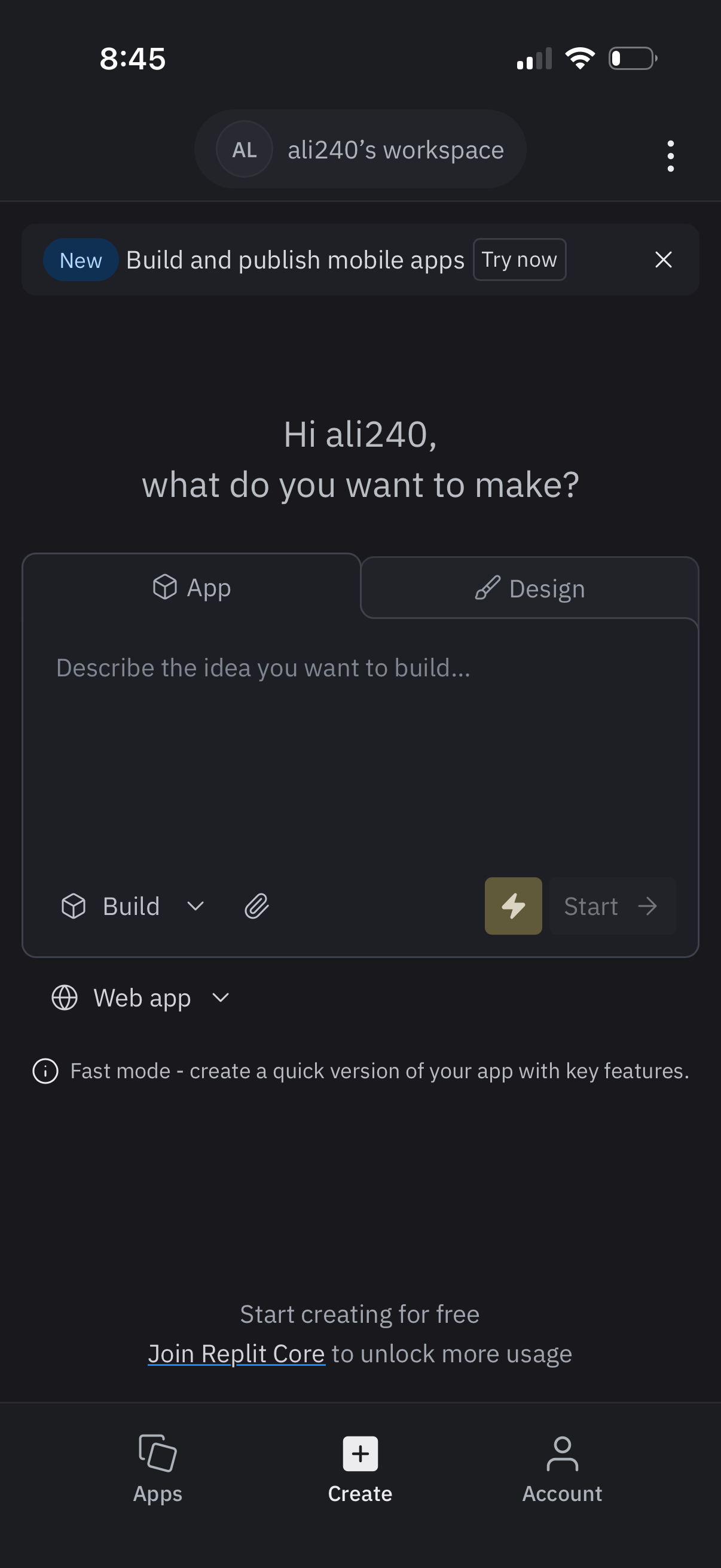 replit app screenshot 1