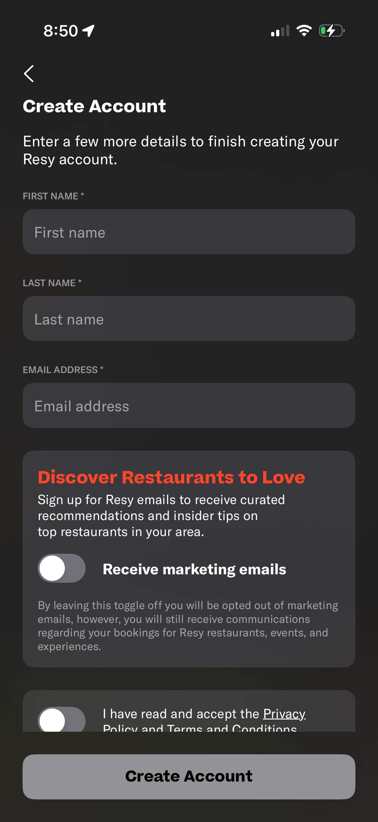 resy app screenshot 2