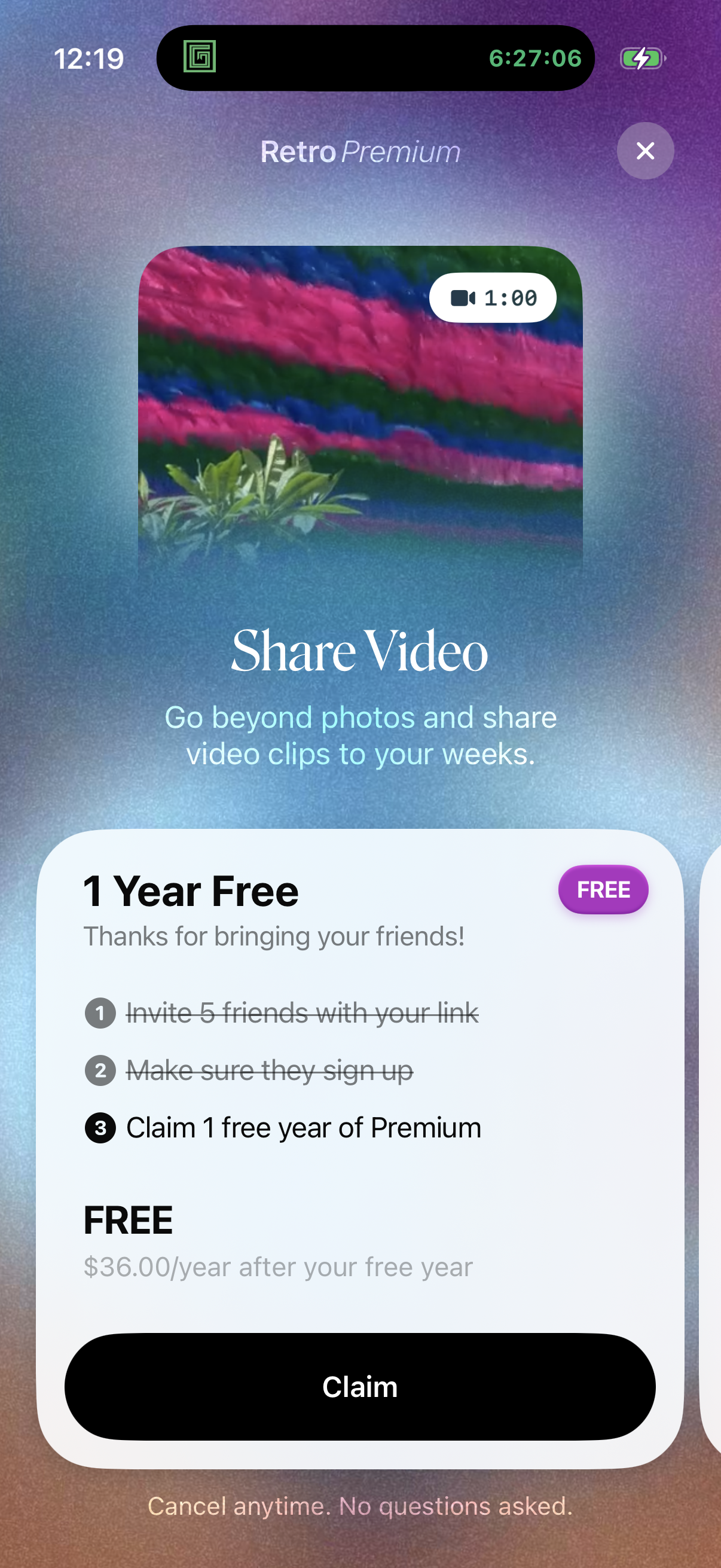 Step 1 of retro Paywall