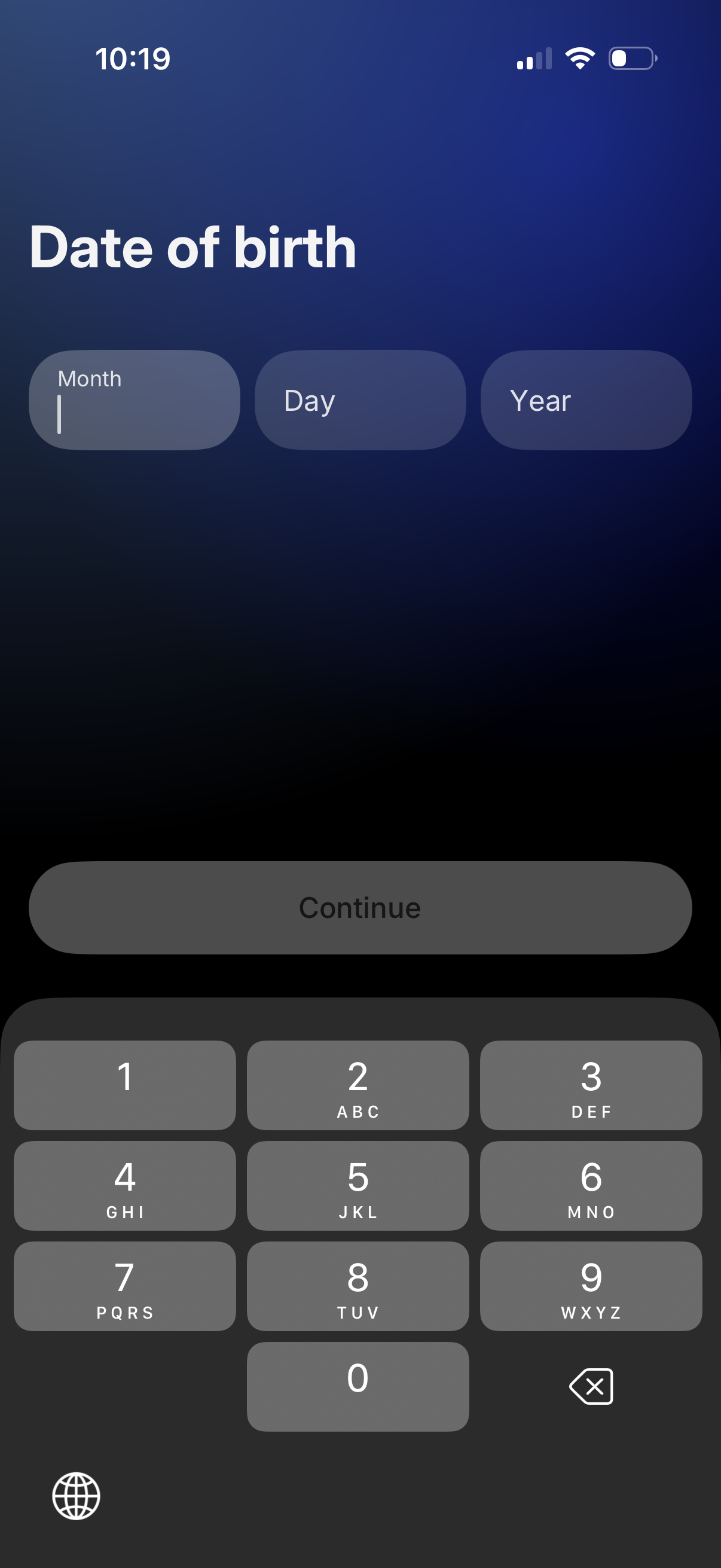 revolut enter date of birth