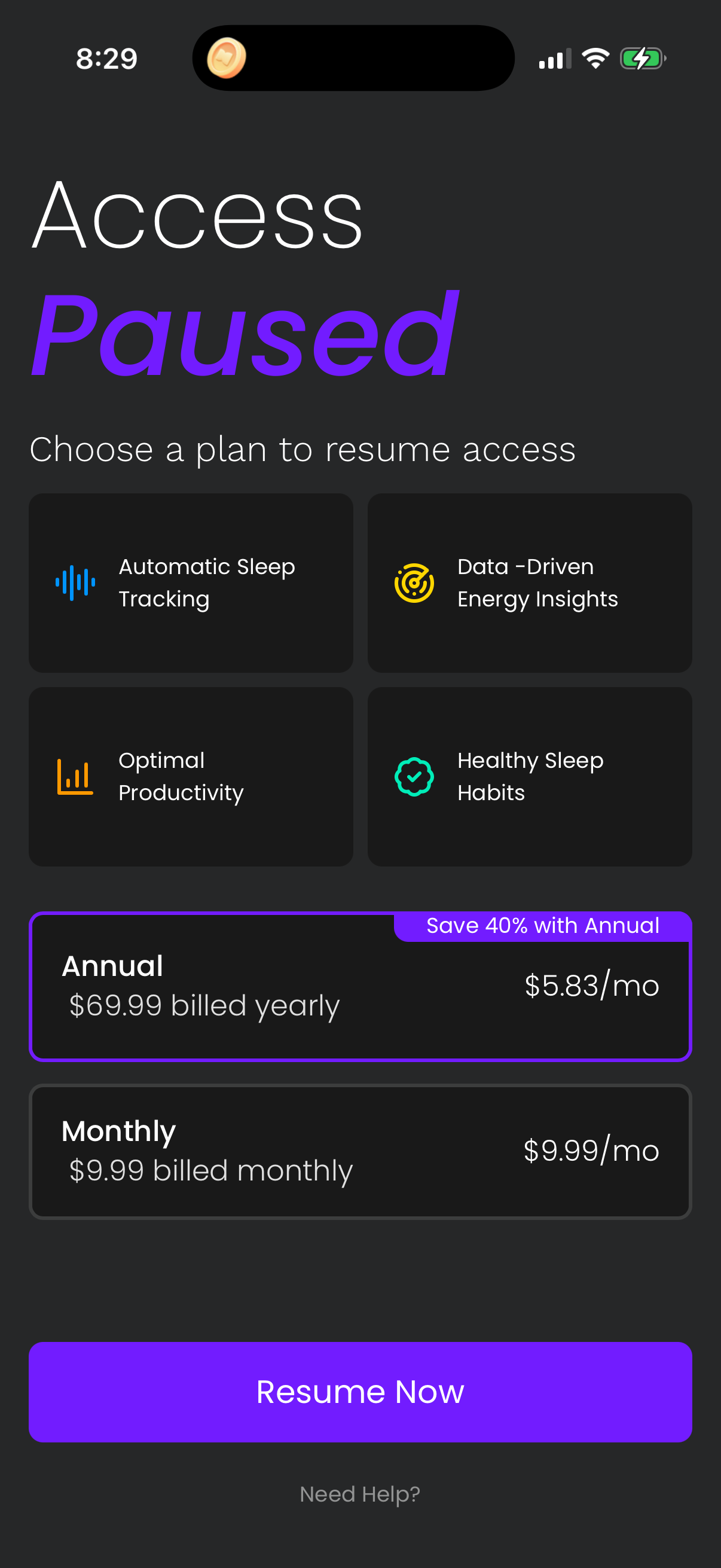 Step 1 of rise Paywall