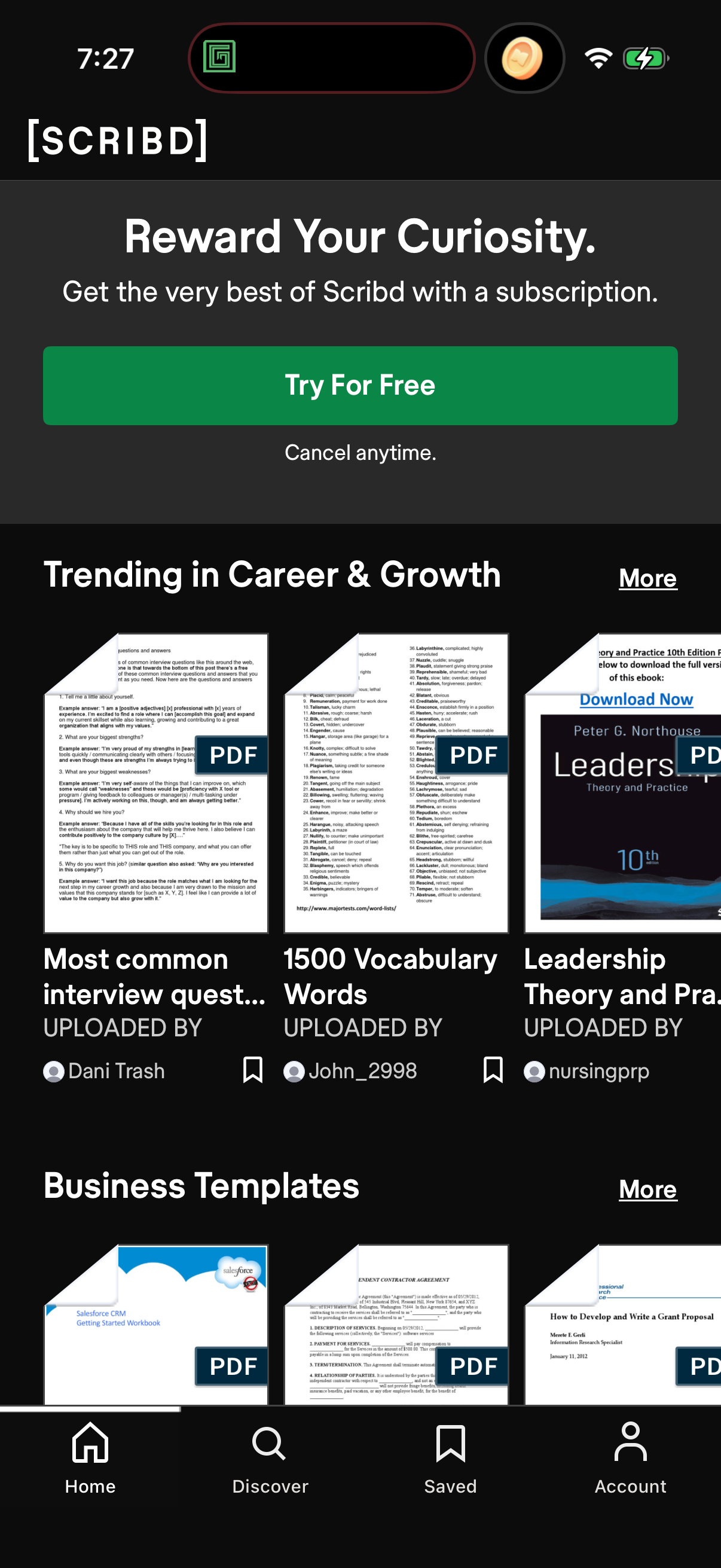 scribd app screenshot 2