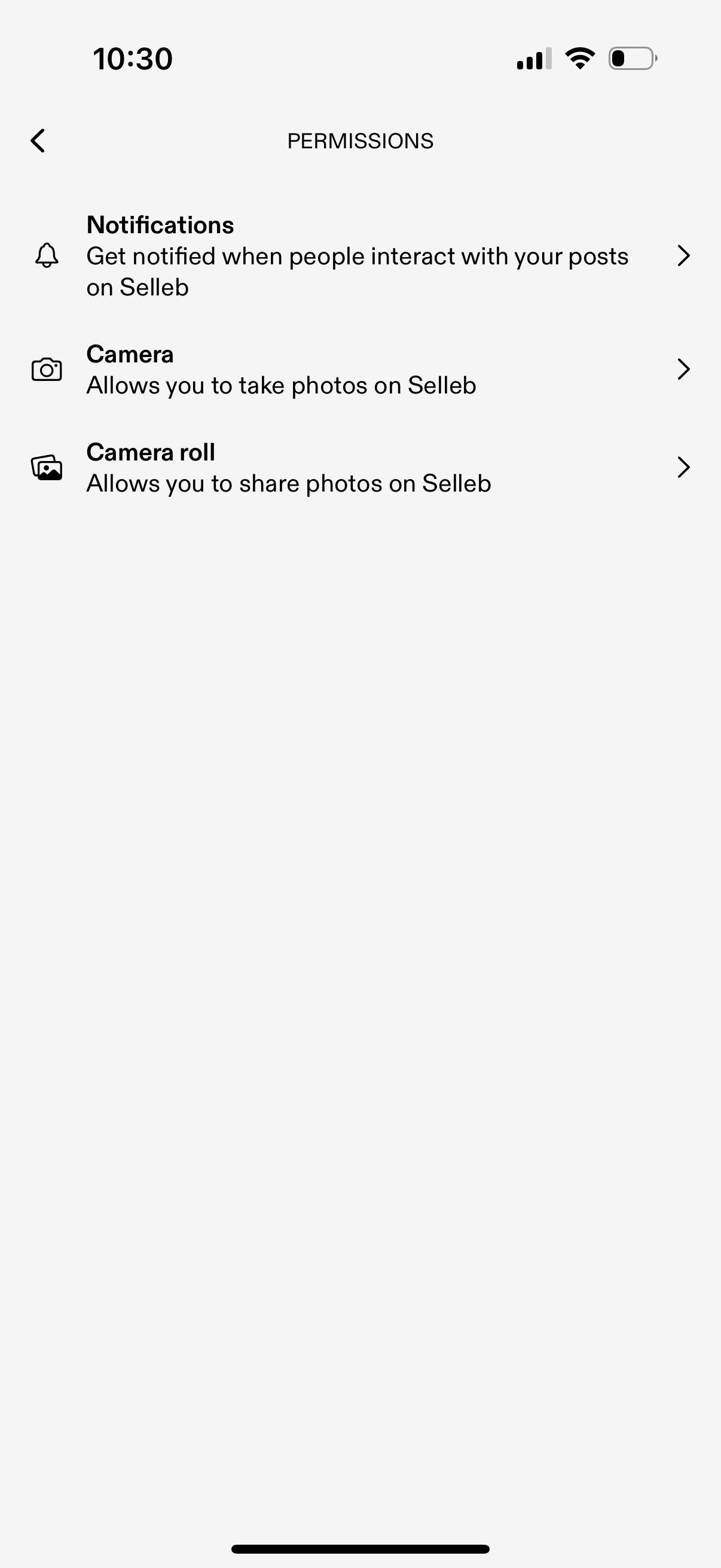 selleb app screenshot 1