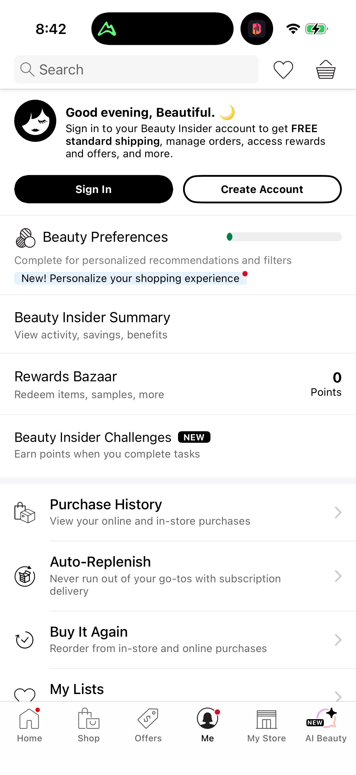 Step 4 of sephora Main_tabs