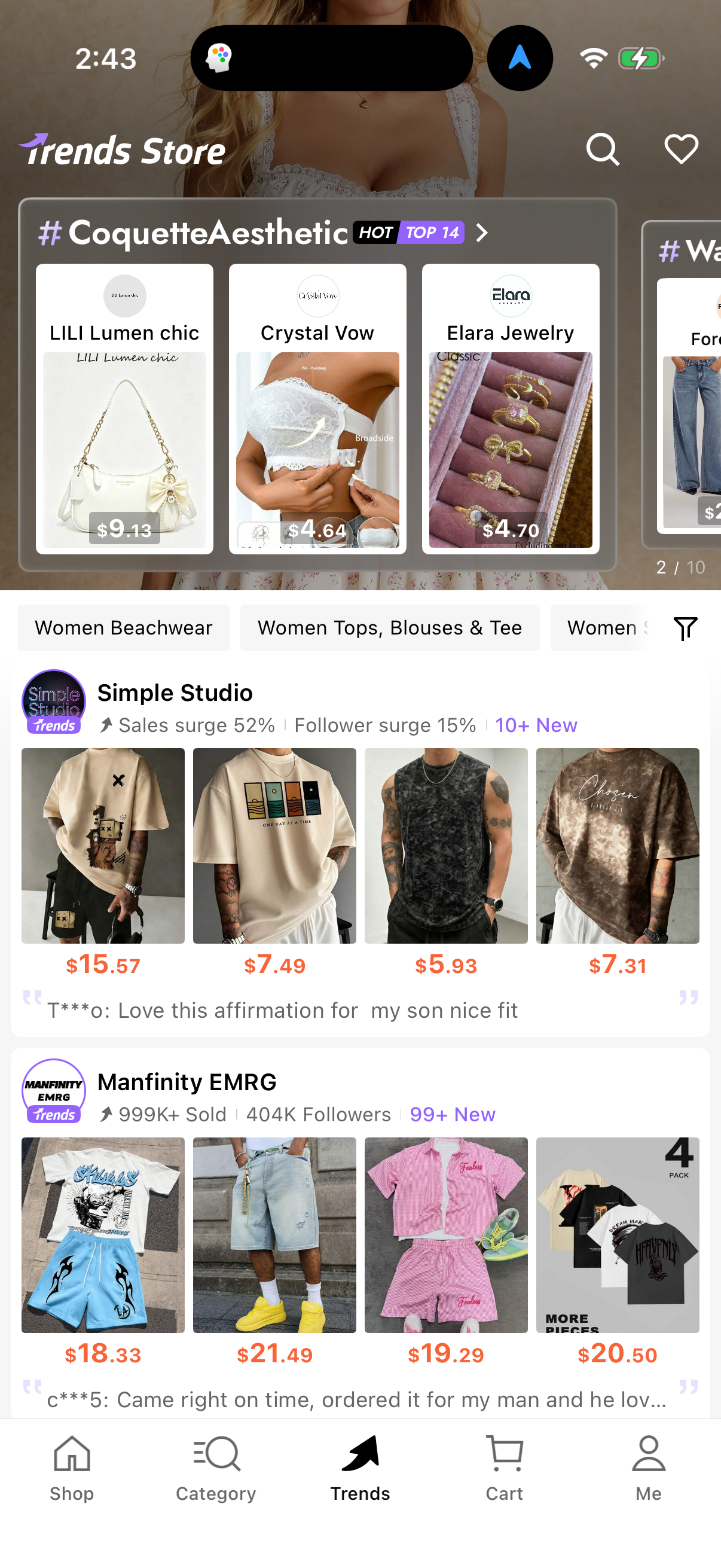 Step 3 of shein Main_tabs