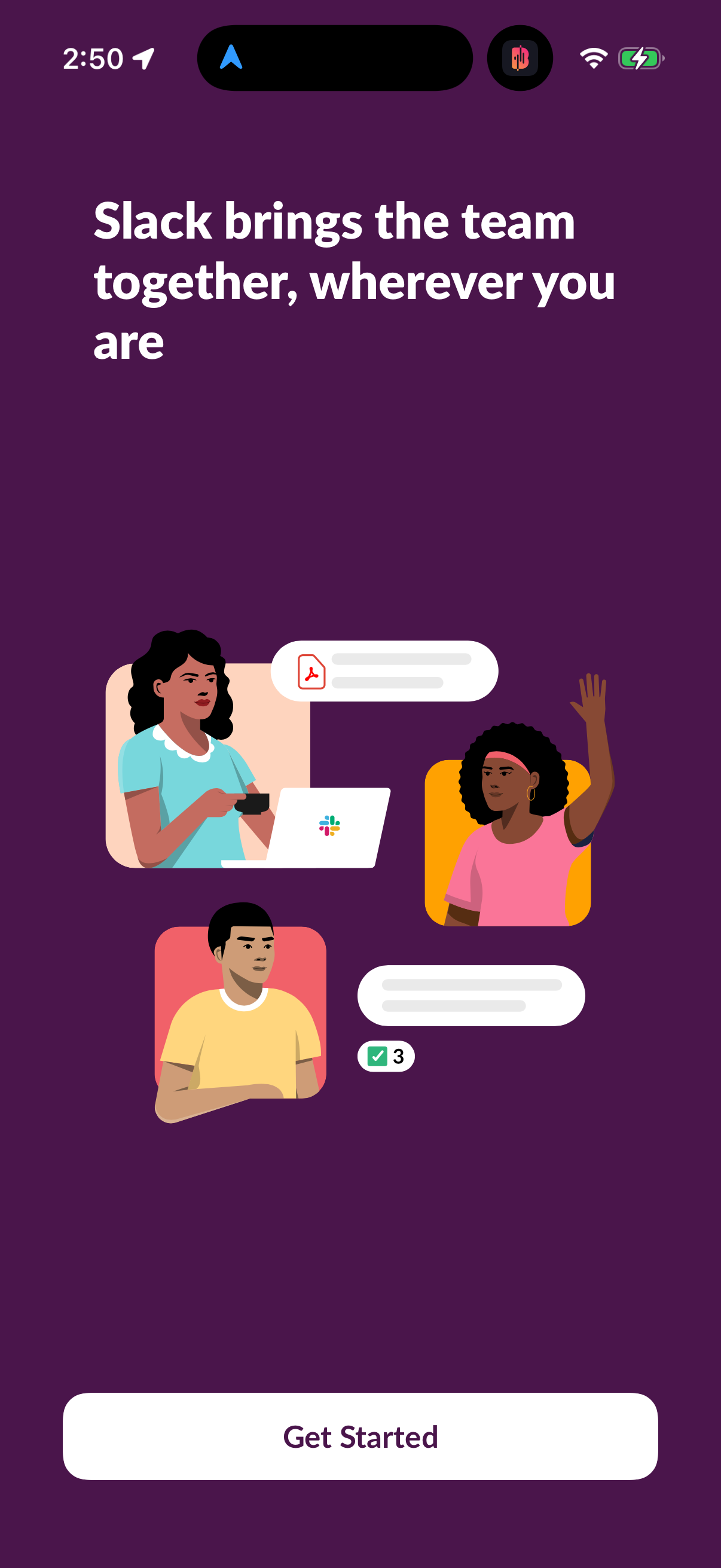 Step 1 of slack Main_tabs