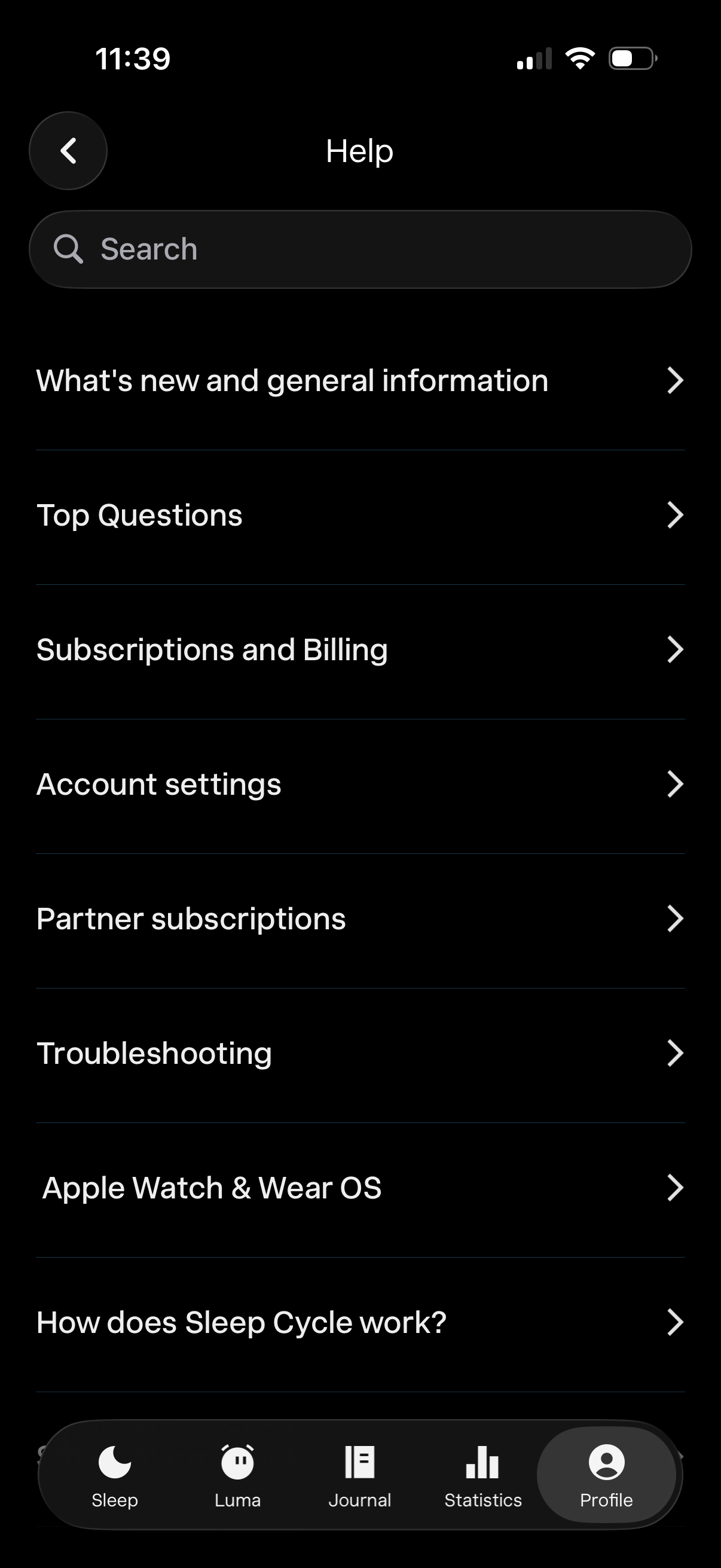 sleep-cycle browse help articles