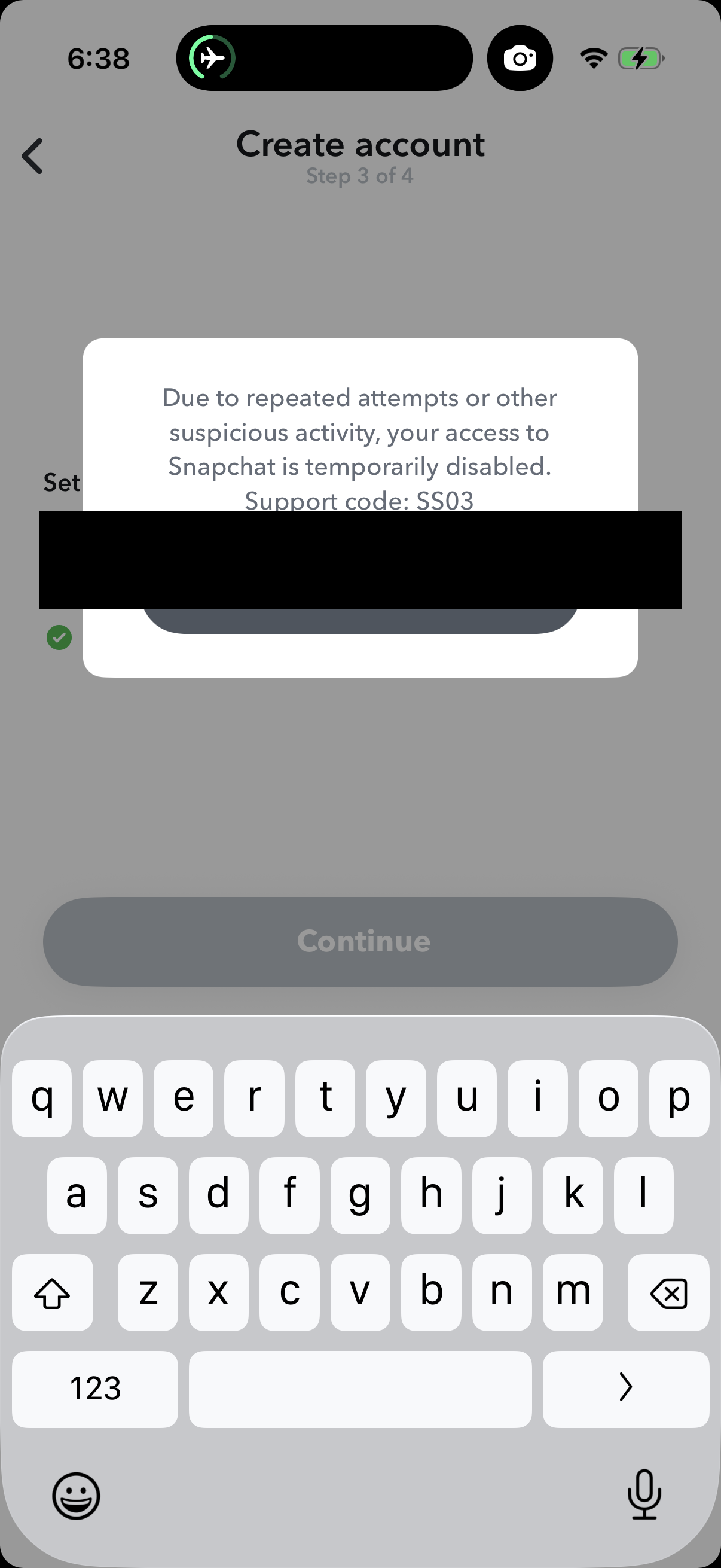 Snapchat app screenshot 1
