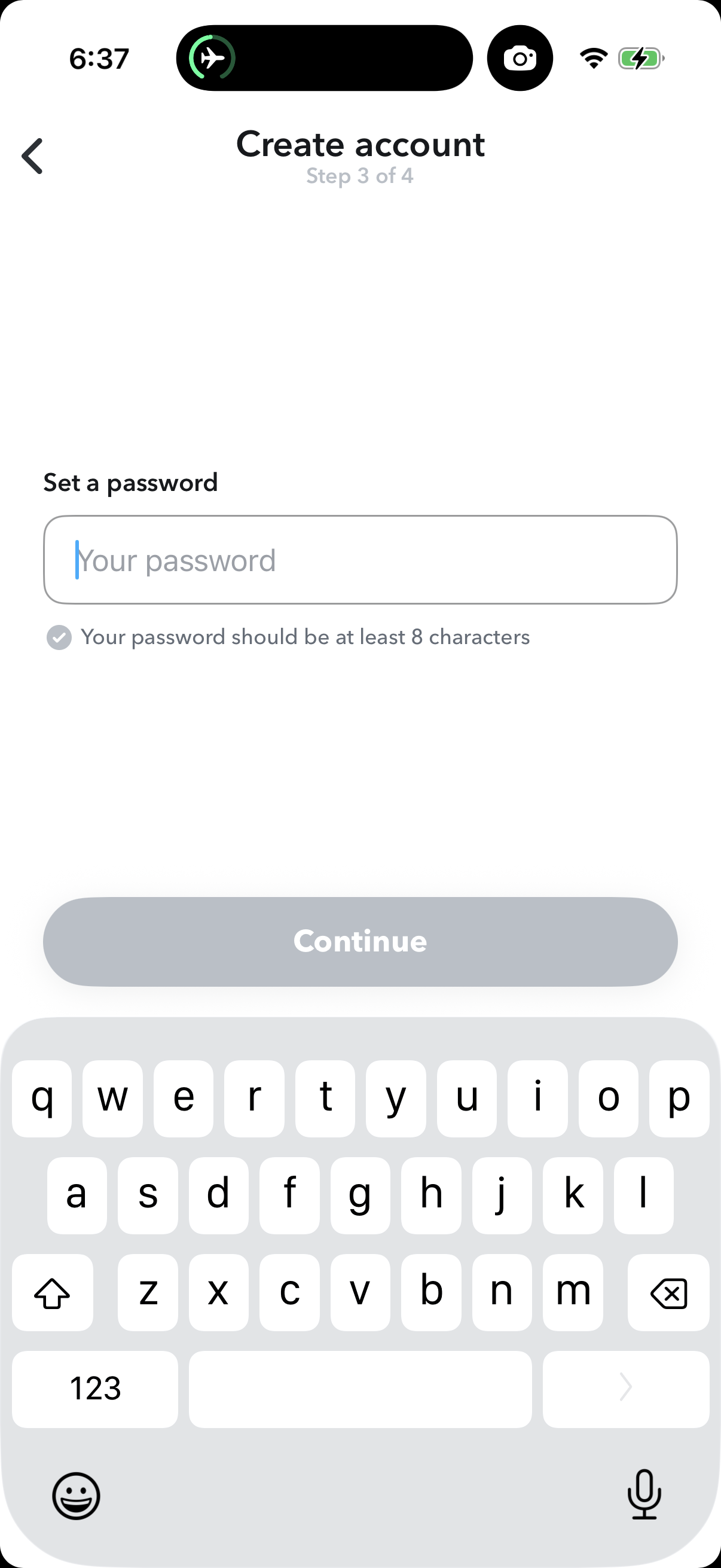 Step 5 of Snapchat Onboarding
