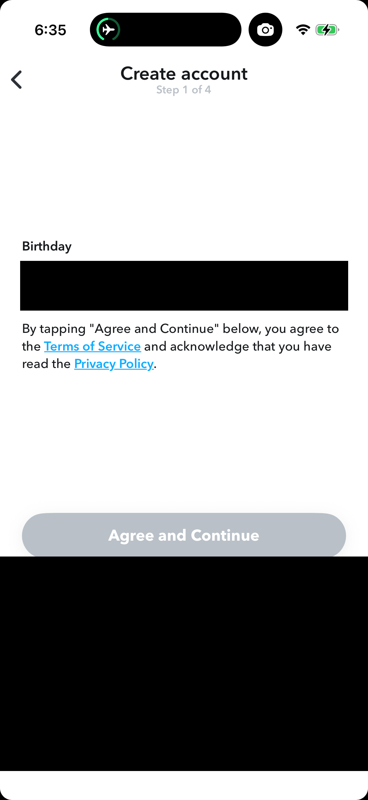 Step 3 of Snapchat Onboarding