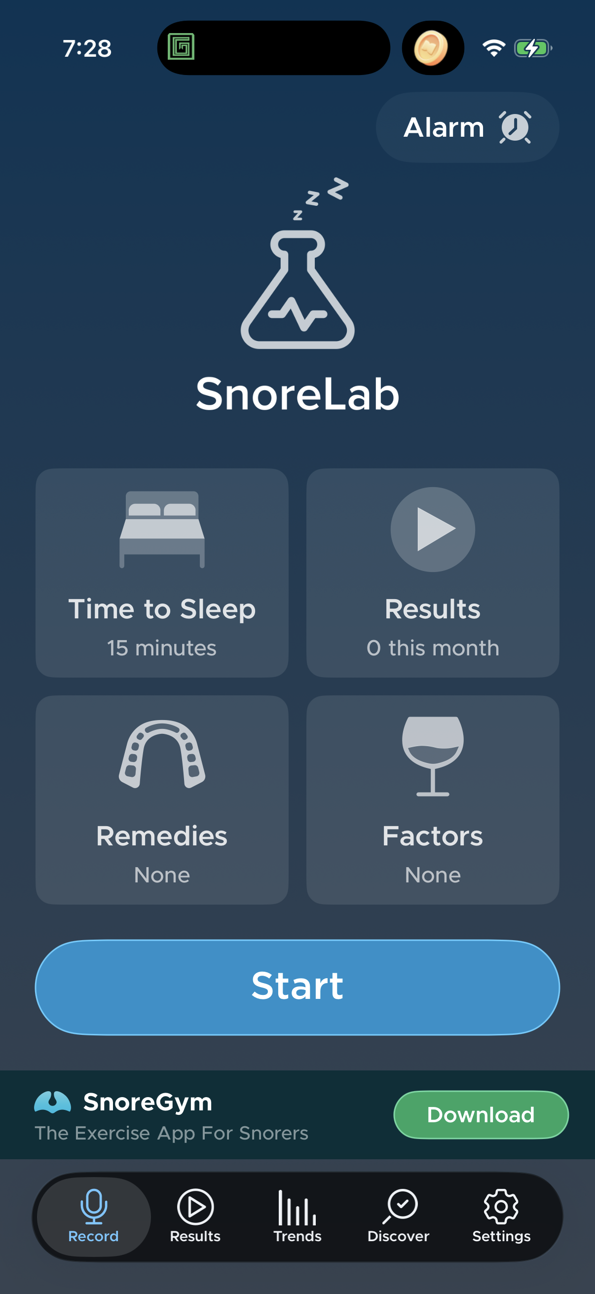 snorelab app screenshot 2