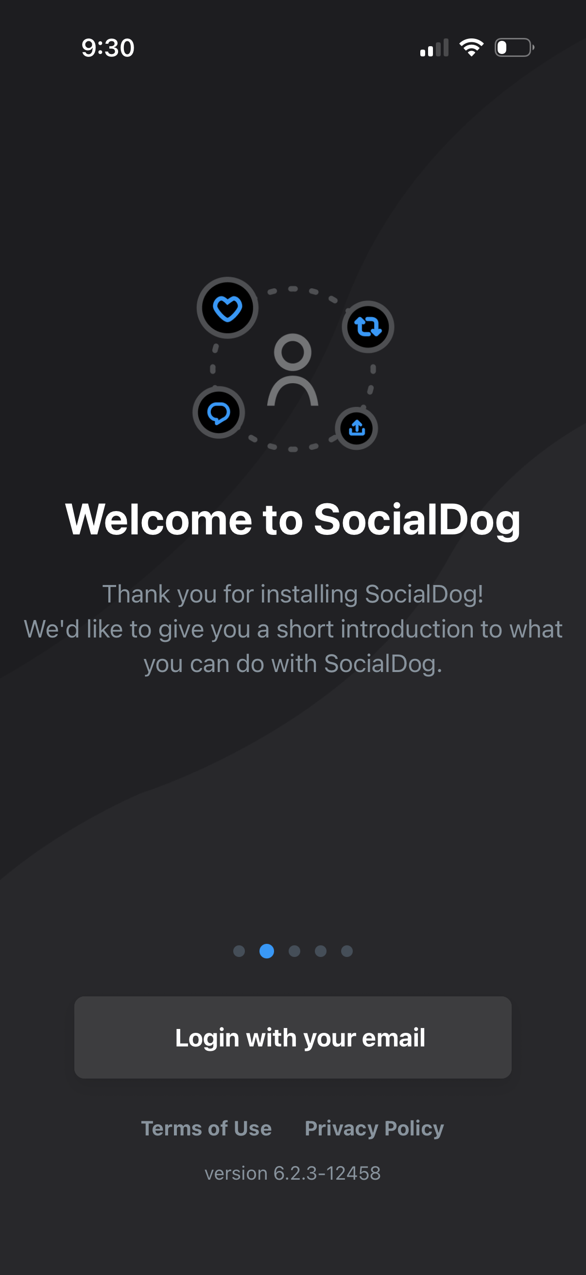 socialdog log in with email