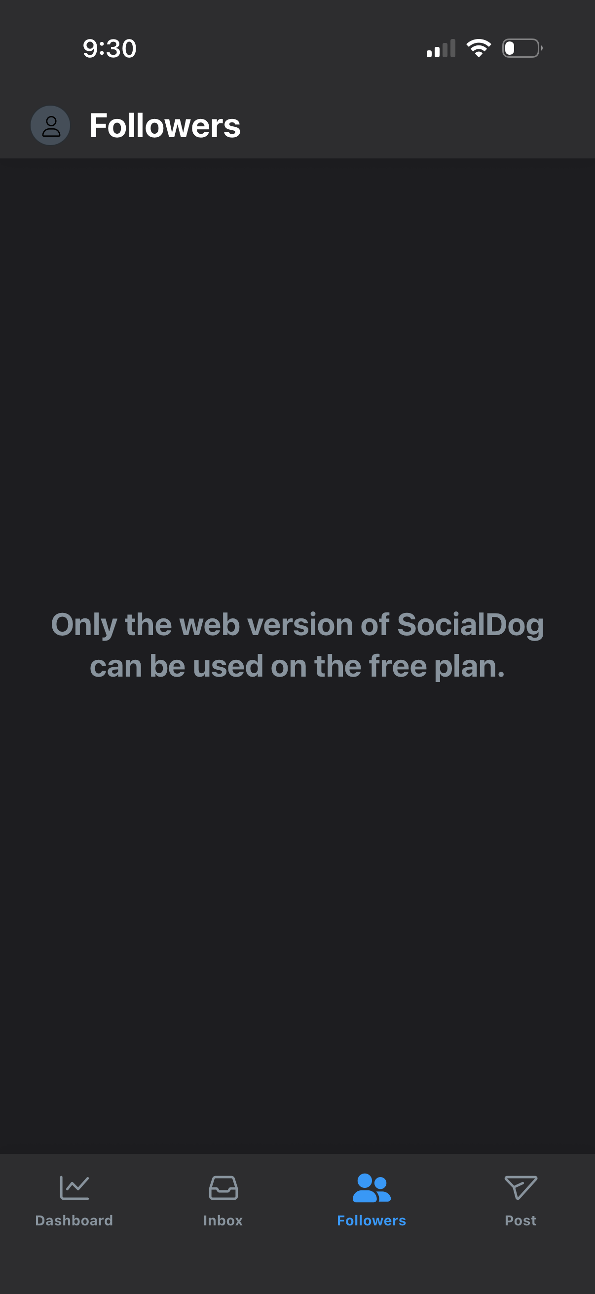 socialdog switch bottom tabs