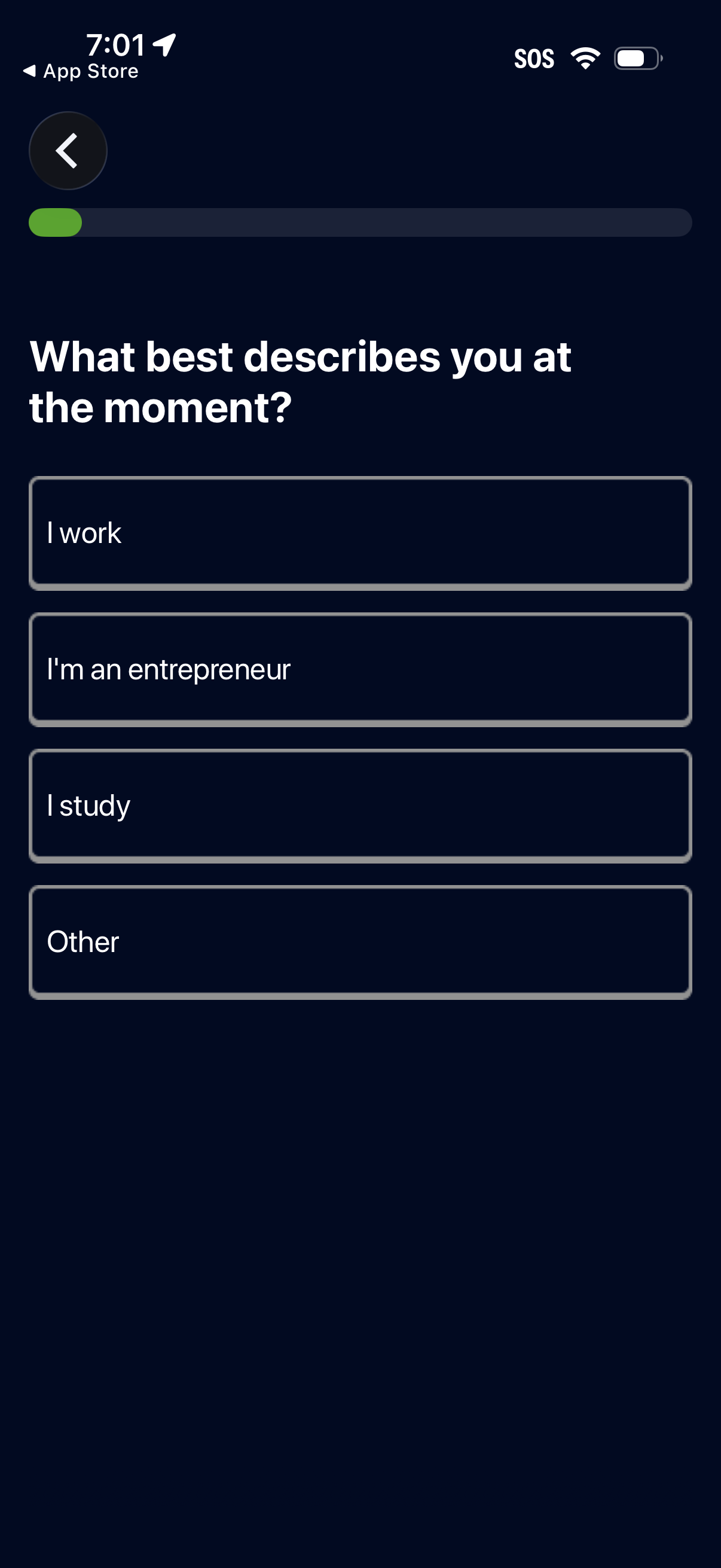 sololearn complete onboarding questions