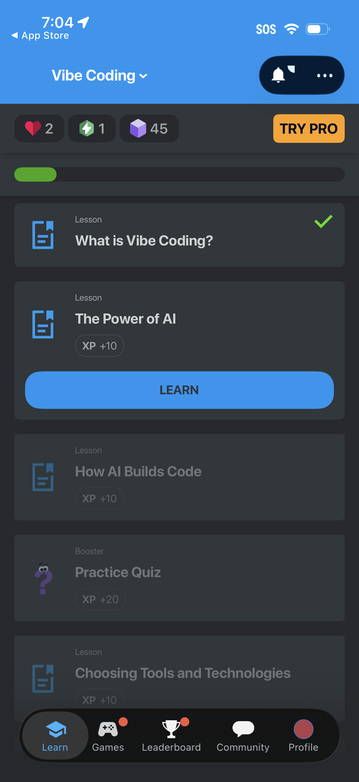 sololearn view profile