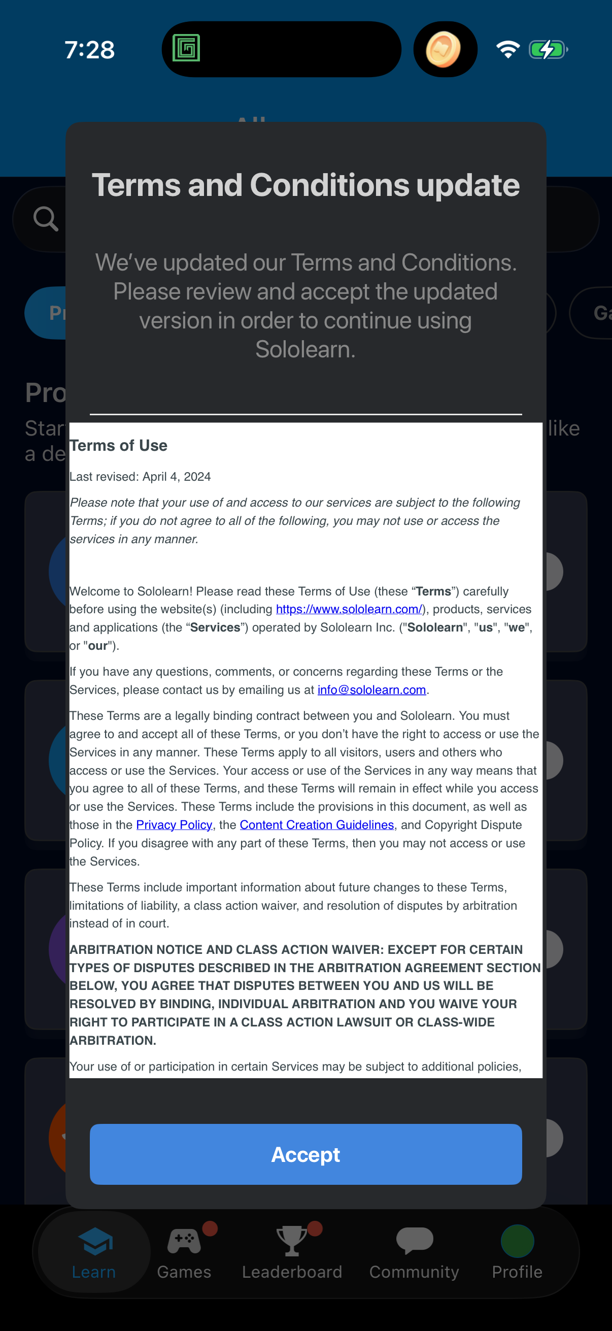 sololearn app screenshot 2
