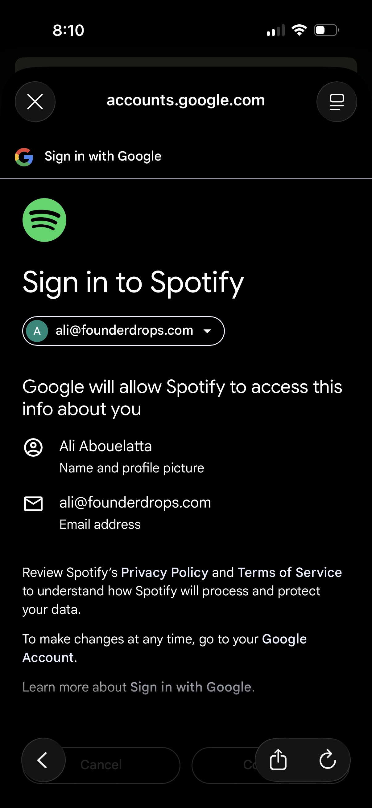 spotify app screenshot 2