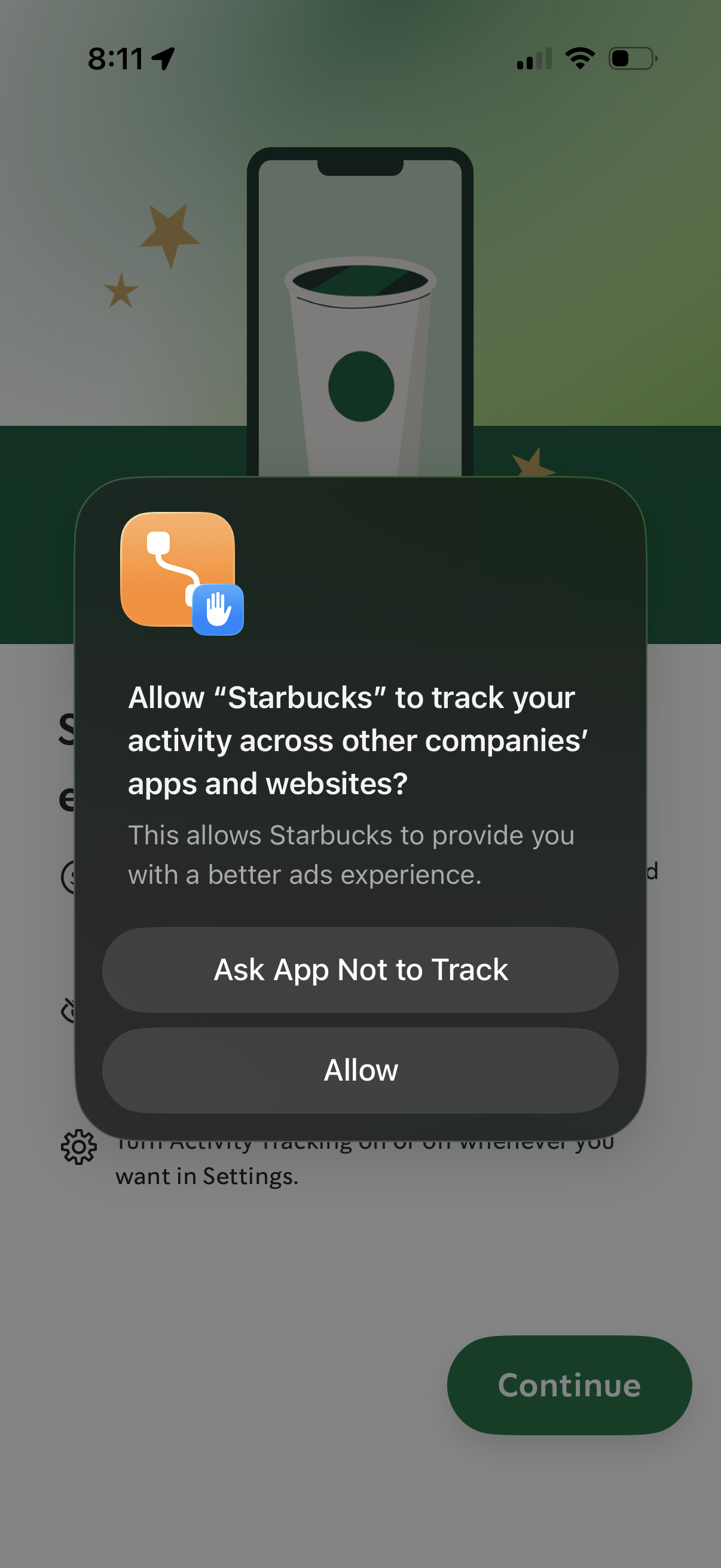starbucks app screenshot 2