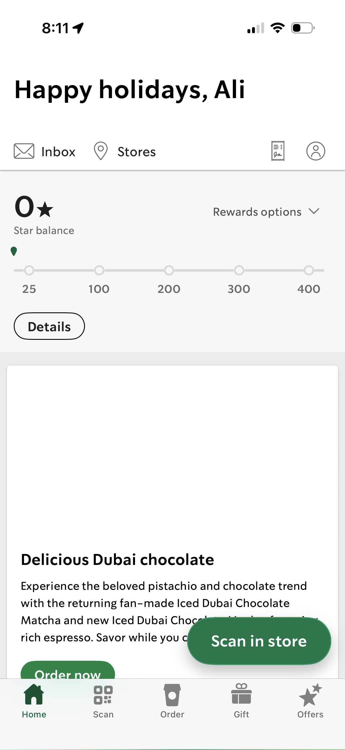 starbucks app screenshot 1