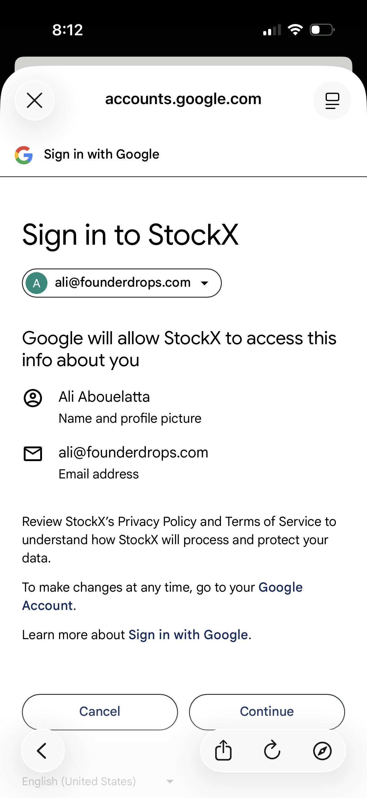 stockx app screenshot 2