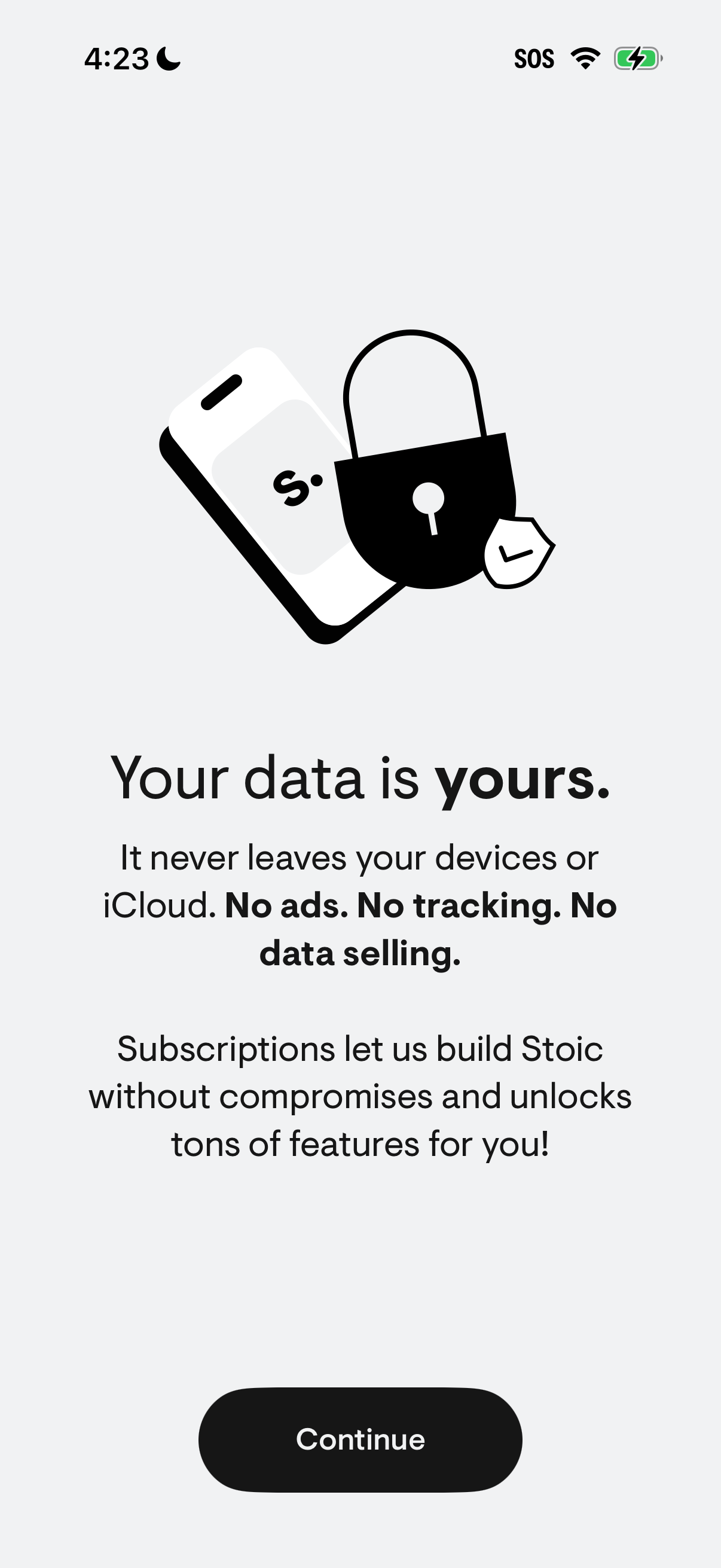 Step 1 of Stoic Onboarding