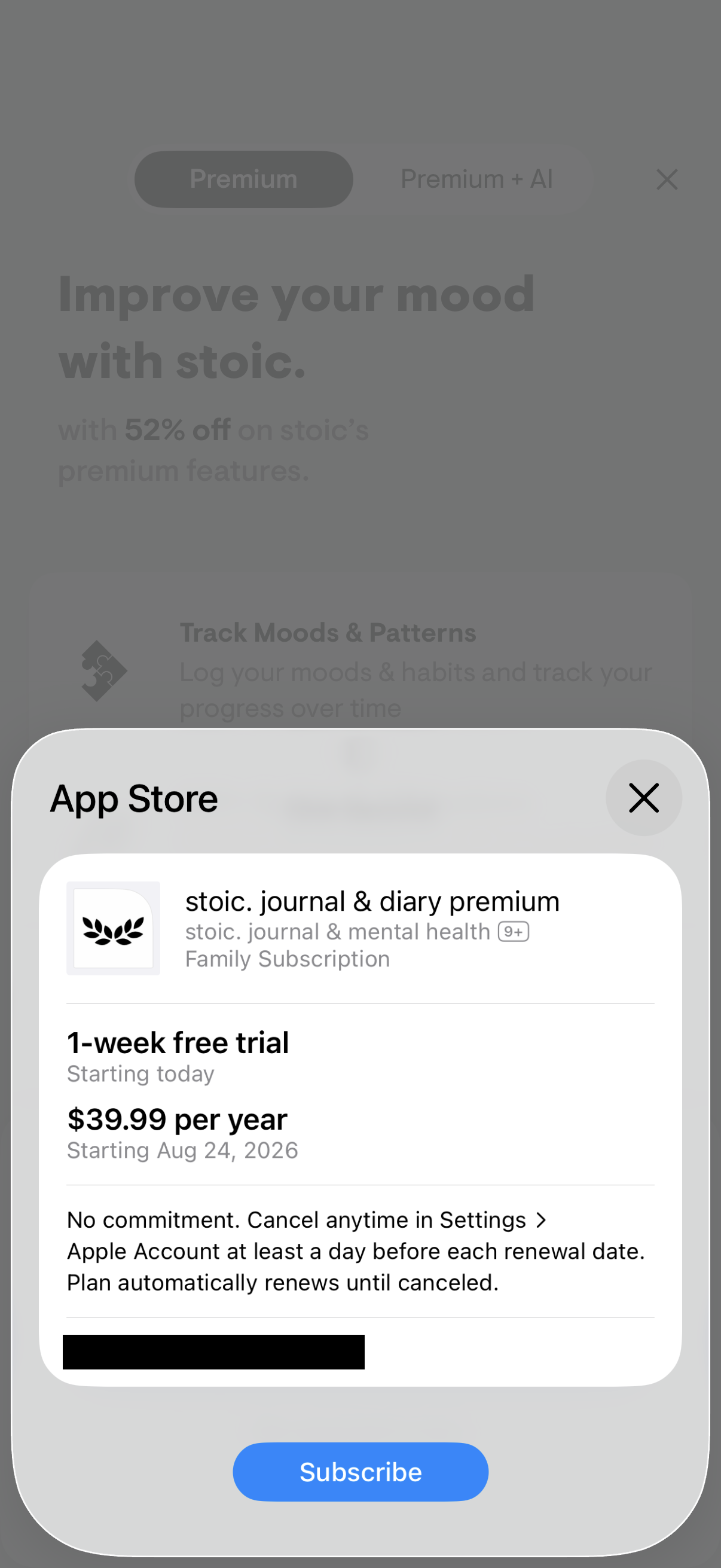 Step 2 of Stoic Stoic Premium Welcome Back Offer
