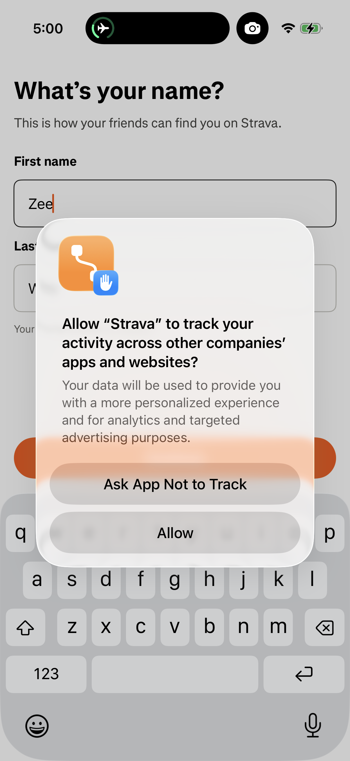 strava screen
