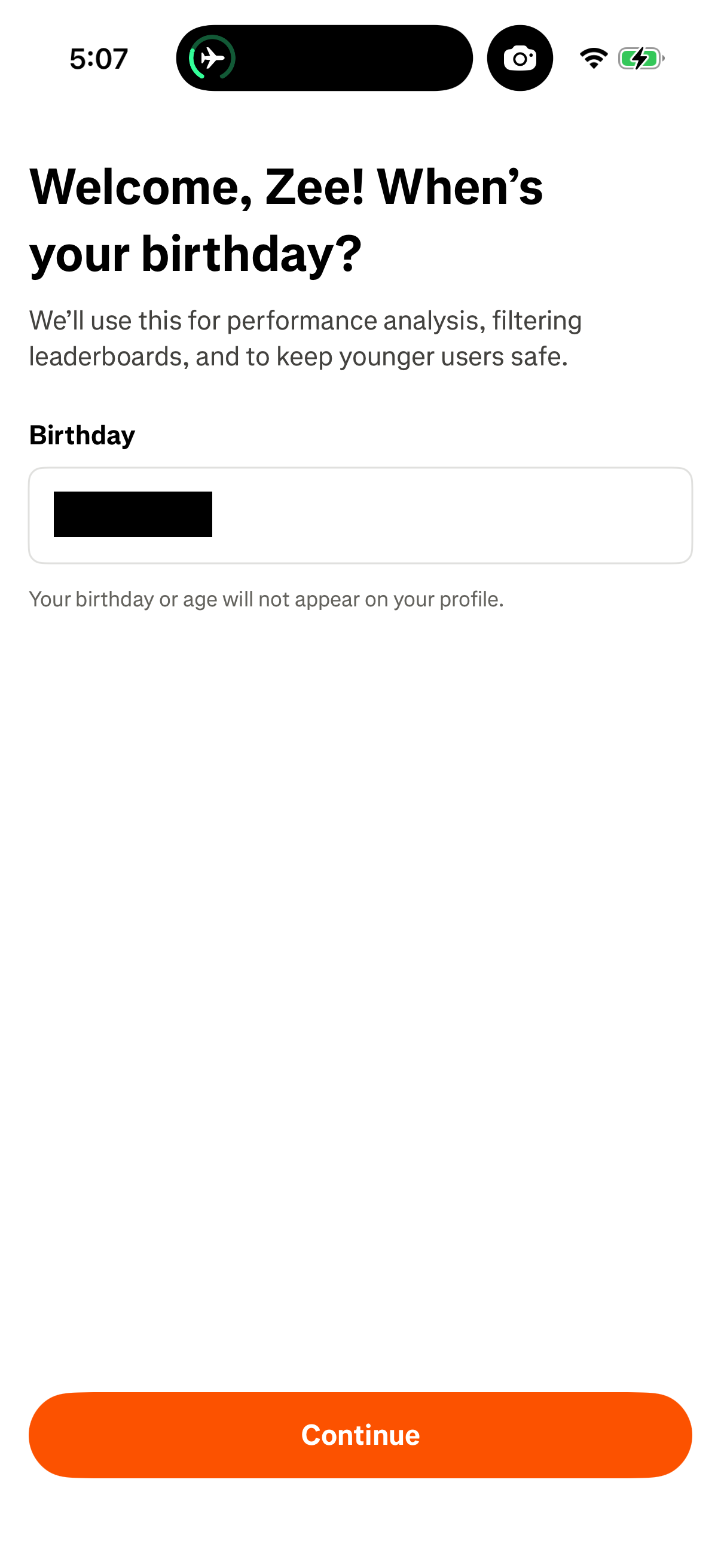 Step 2 of Strava Onboarding