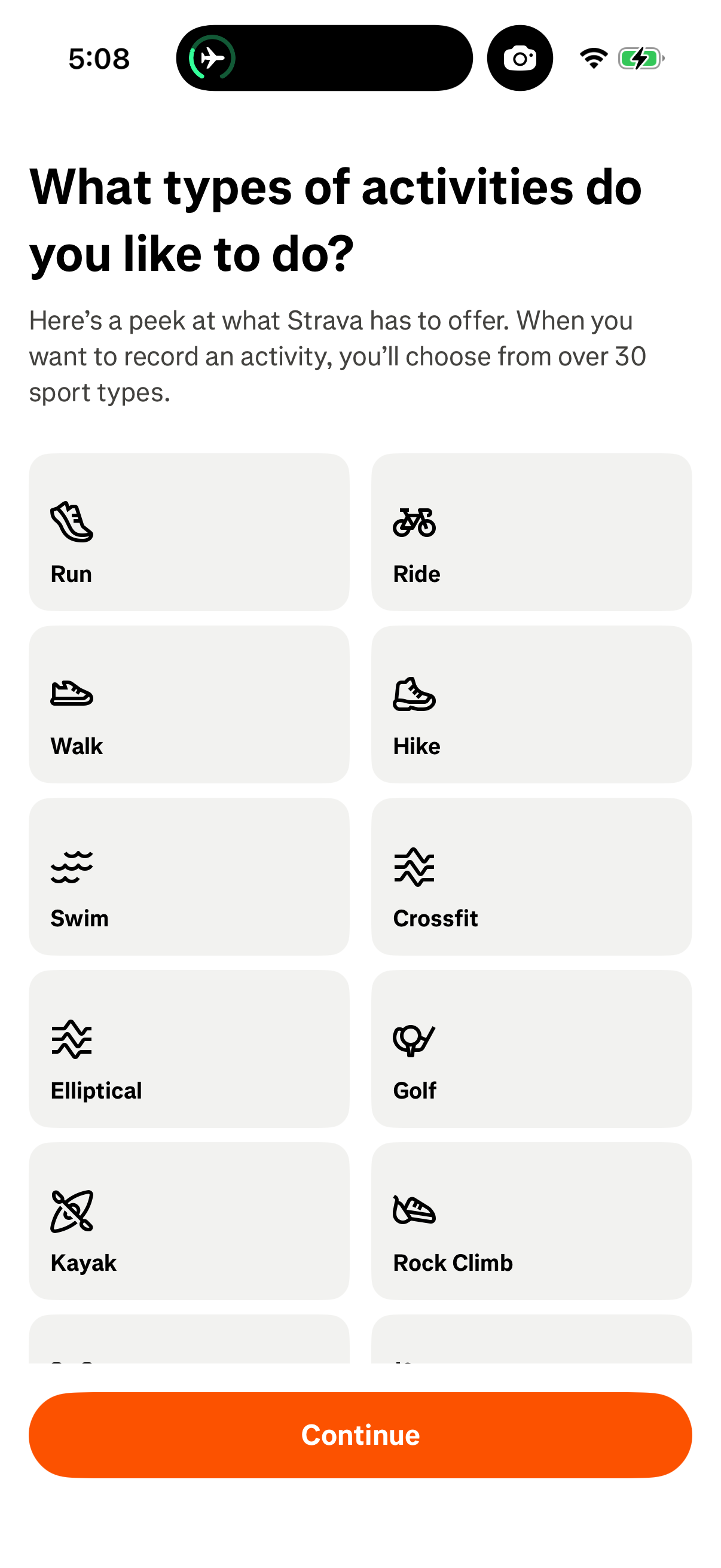 Step 4 of Strava Onboarding