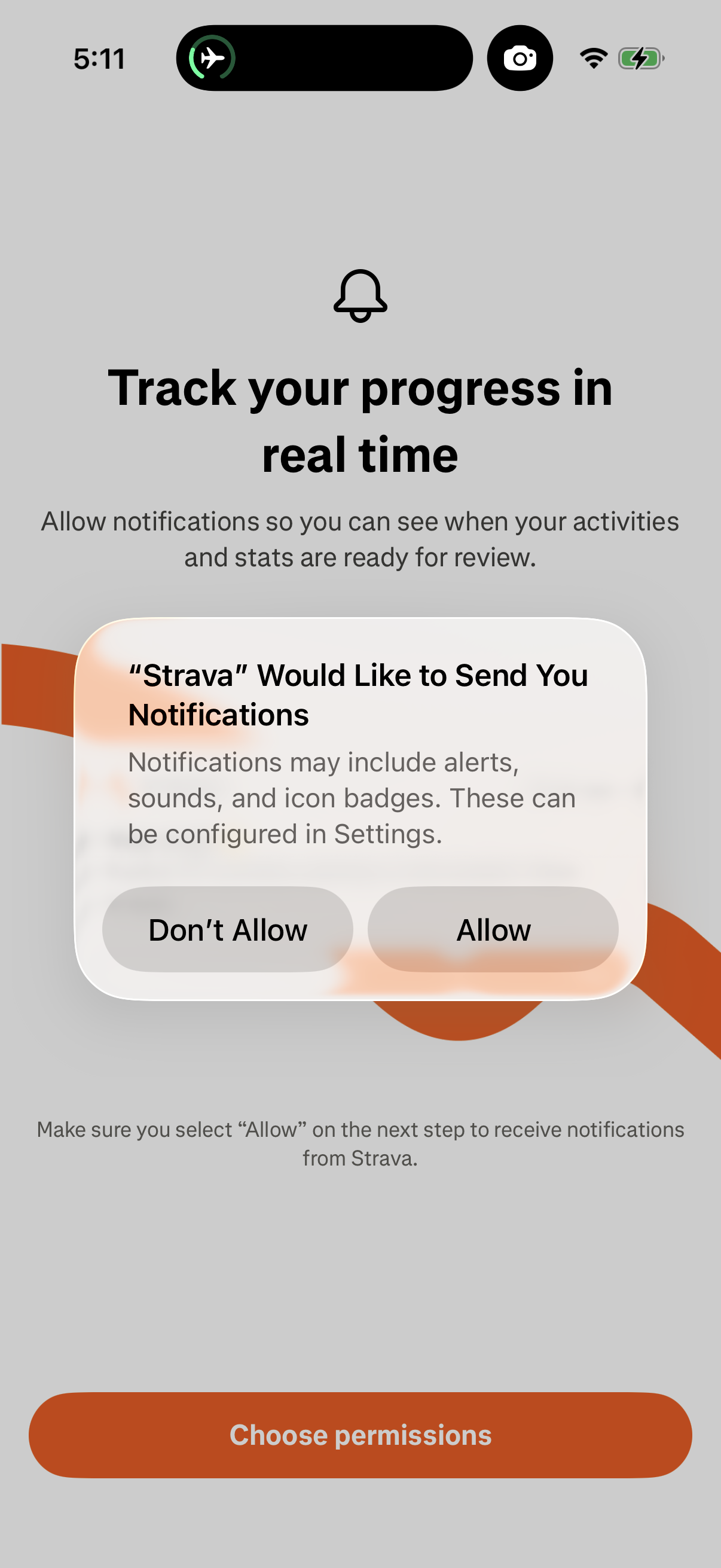 Step 2 of Strava Notifications Opt-in